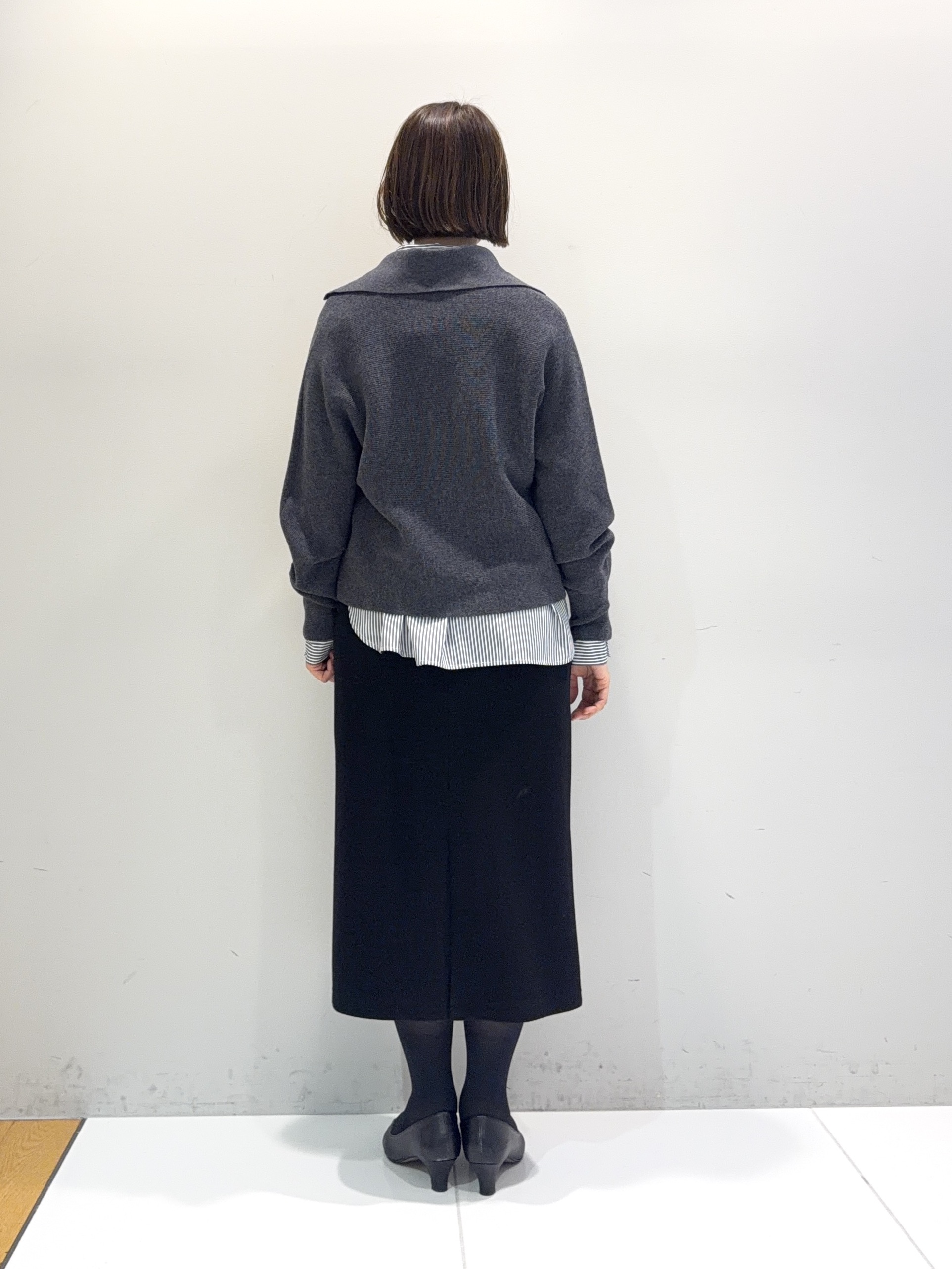 murayamaさんの「INDIVI｜【2WAY／ストライプ柄】ベーシックシャツ」を使ったコーディネート