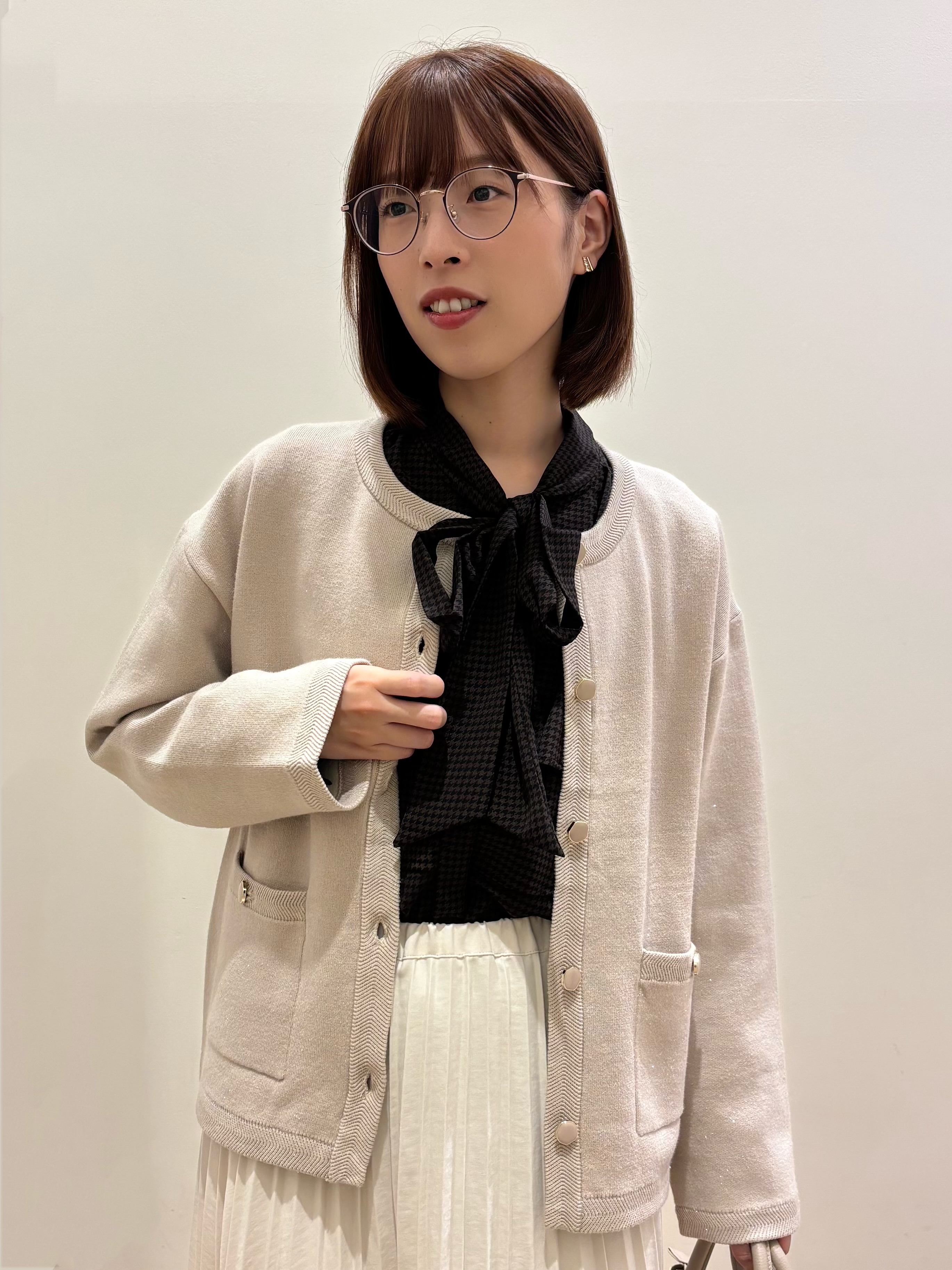 honamiさんの「index｜【セットアップ可】ノーカラーミドルコーディガン《洗濯機OK》」を使ったコーディネート