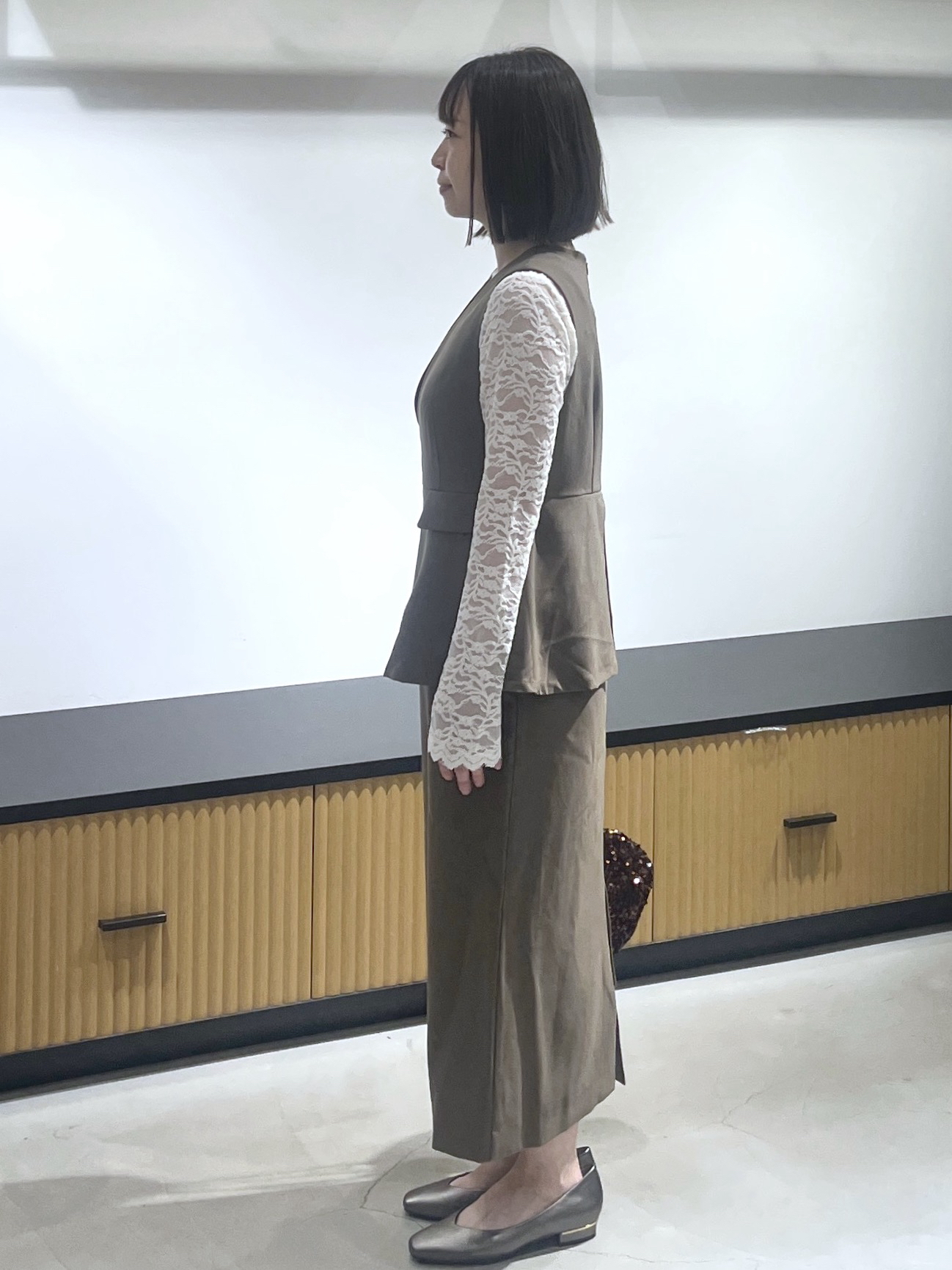 mikiさんの「OPAQUE.CLIP｜レースベロア トップス【洗濯機OK】」を使ったコーディネート