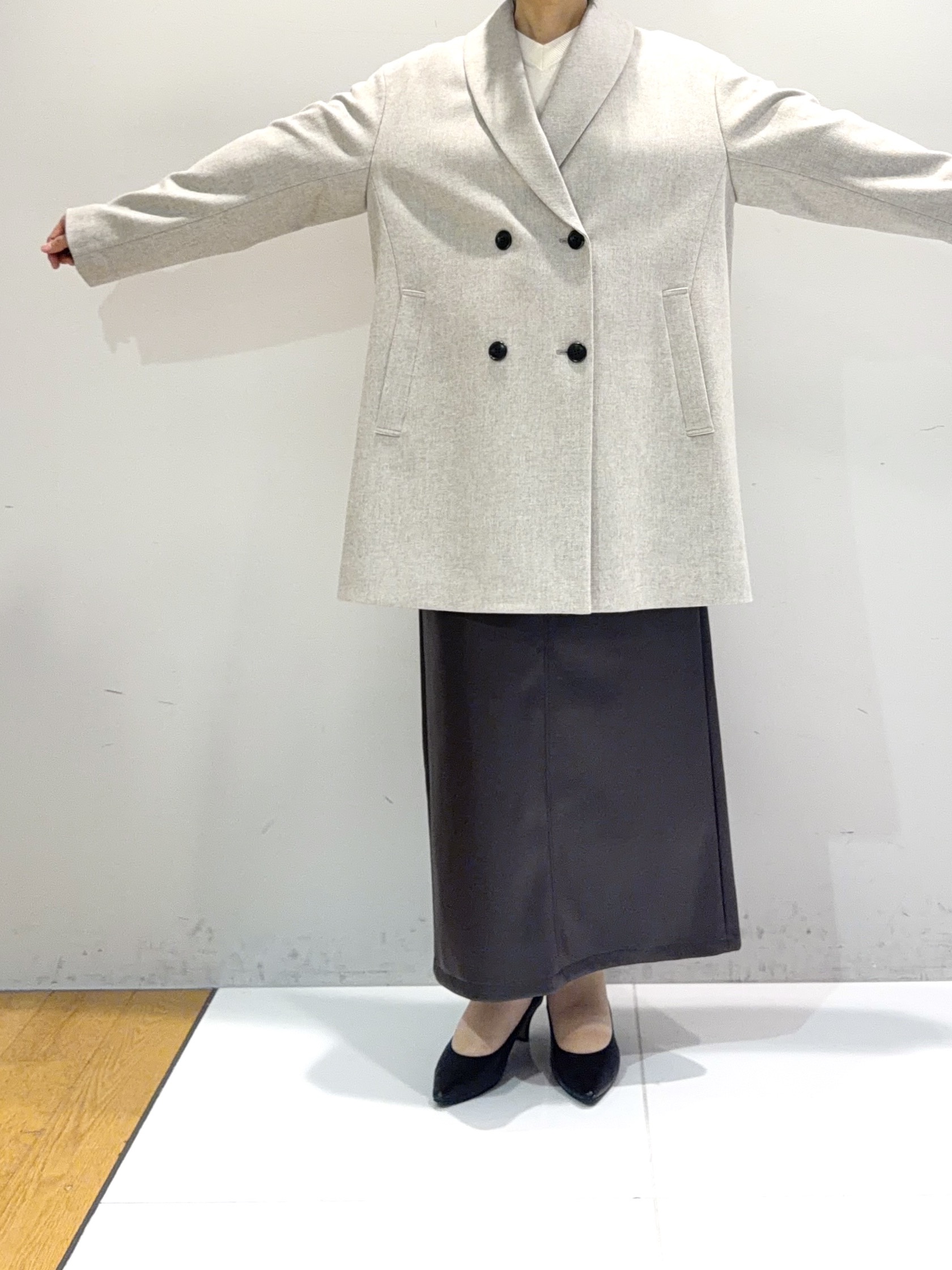 murayamaさんの「INDIVI｜【ラム革／美脚／通勤】レザーパンプス」を使ったコーディネート