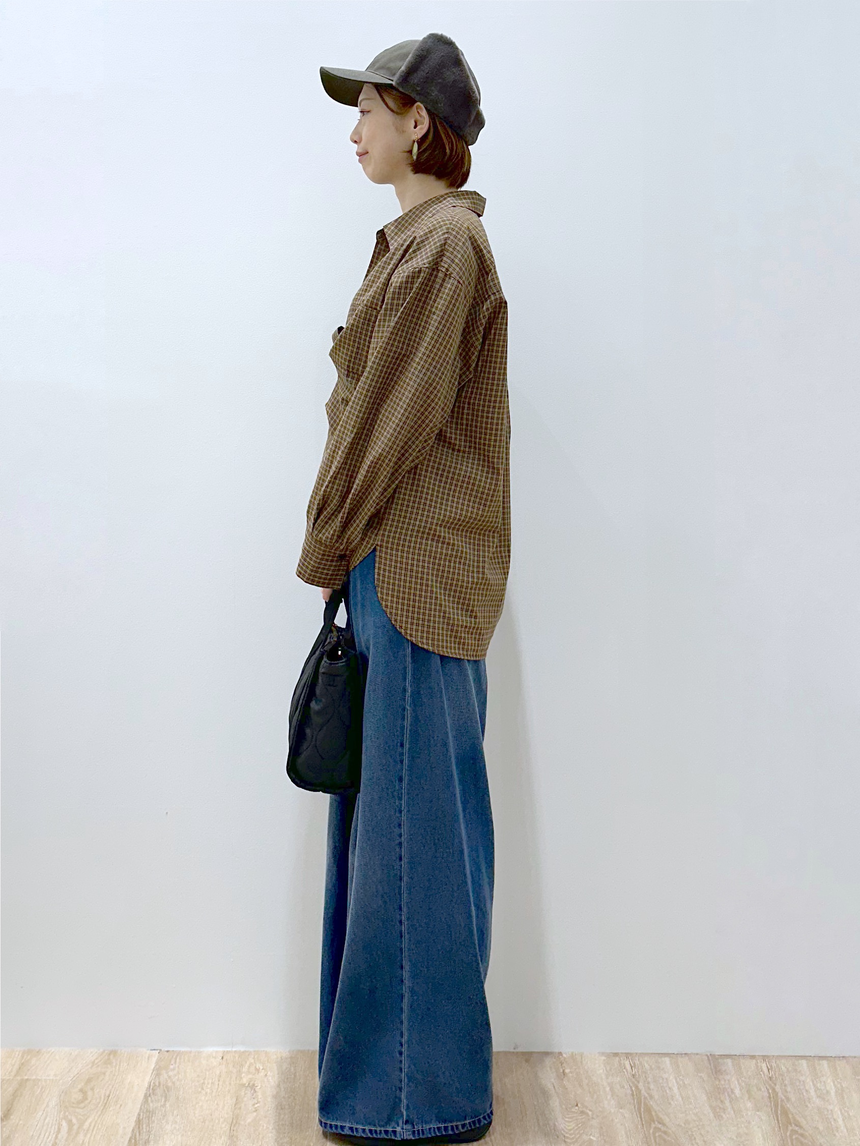 yurieさんの「OPAQUE.CLIP｜チェック柄シャツ【洗濯機OK】」を使ったコーディネート