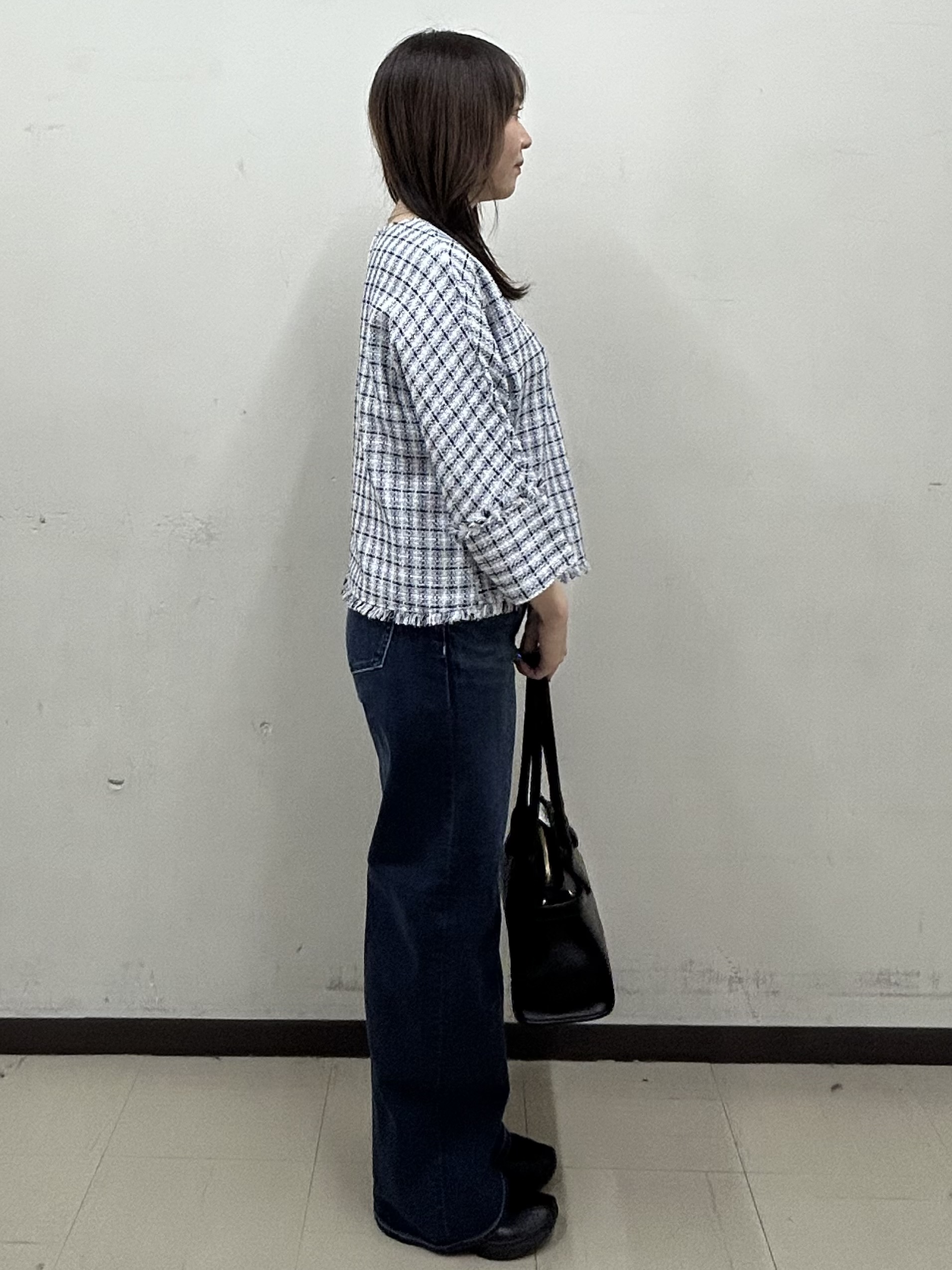 noeさんの「INDIVI｜【華やか／1枚でサマになる】上品ツイードブラウス」を使ったコーディネート