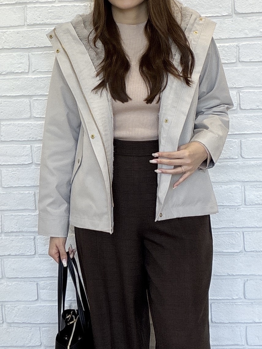 sayaさんの「SHOO･LA･RUE｜【洗濯機可/撥水/マルチWAY】ファーライナー付き 毎日欲張りマンパ」を使ったコーディネート