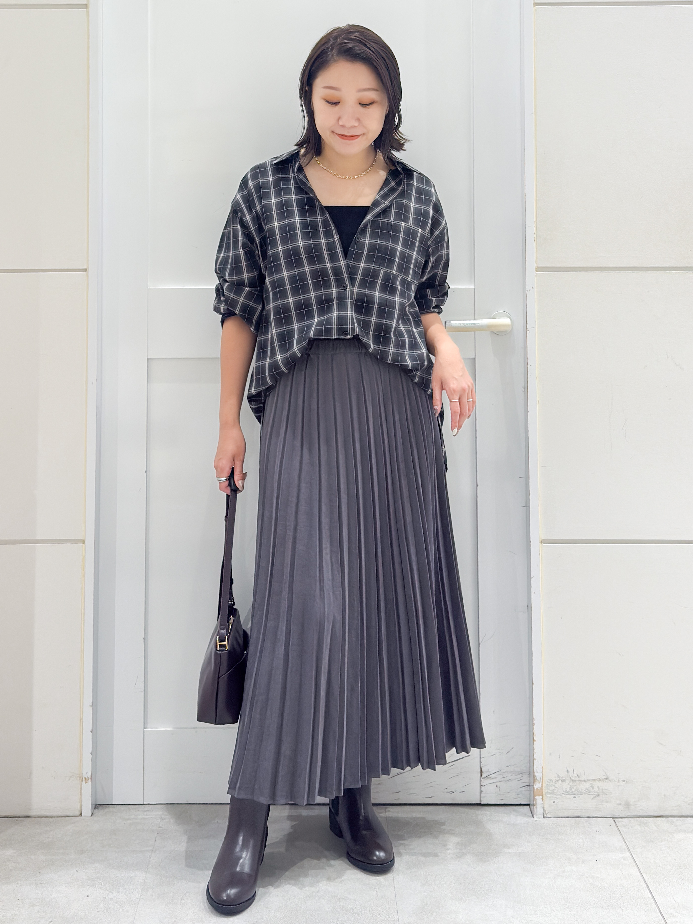 yuka.aさんの「OPAQUE.CLIP｜チェック柄シャツ【洗濯機OK】」を使ったコーディネート
