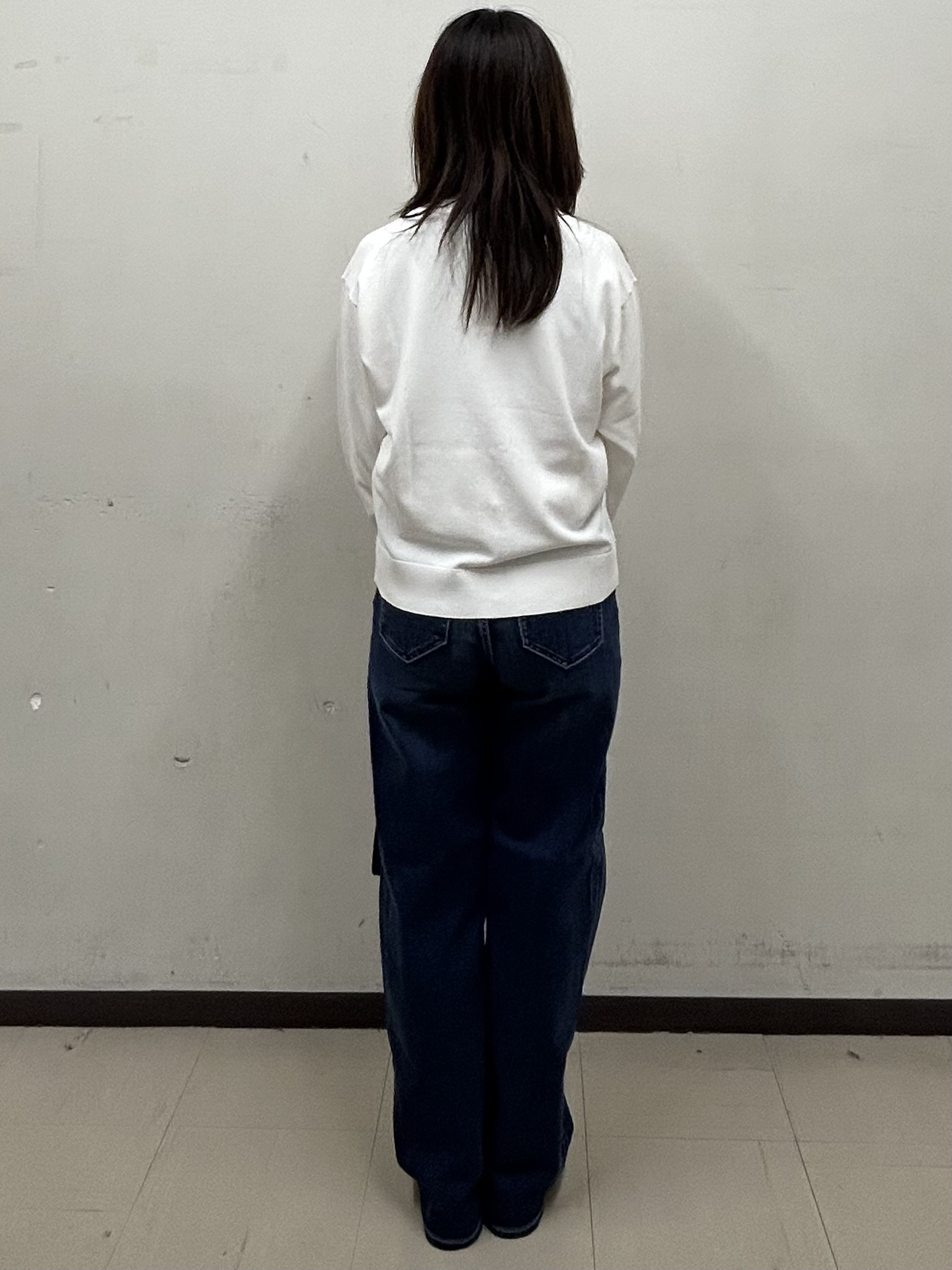 noeさんの「INDIVI｜【2点セット】5分袖ニット＆カーディガン きれいめアンサンブルニット」を使ったコーディネート