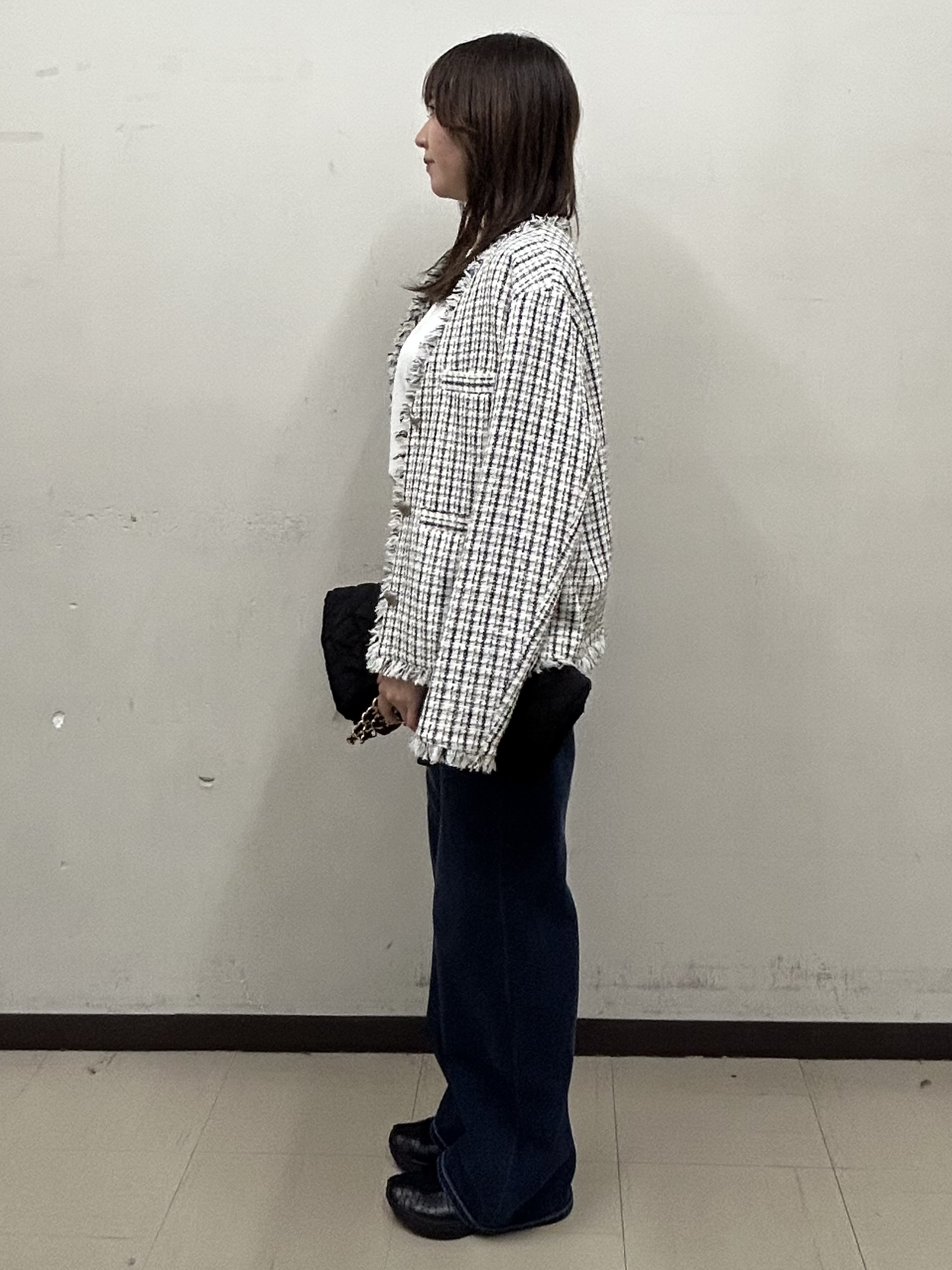 noeさんの「INDIVI｜【2点セット】5分袖ニット＆カーディガン きれいめアンサンブルニット」を使ったコーディネート