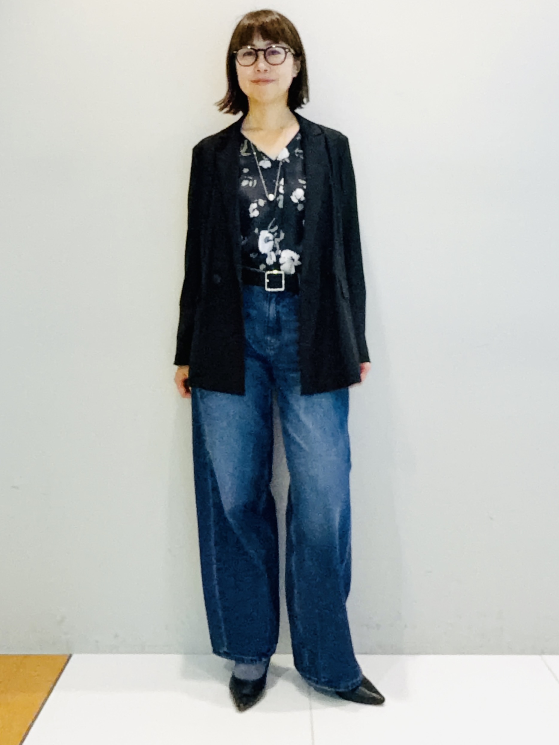 murayamaさんの「INDIVI｜【初秋/UVケア/着る日傘】ダブルジャケット」を使ったコーディネート