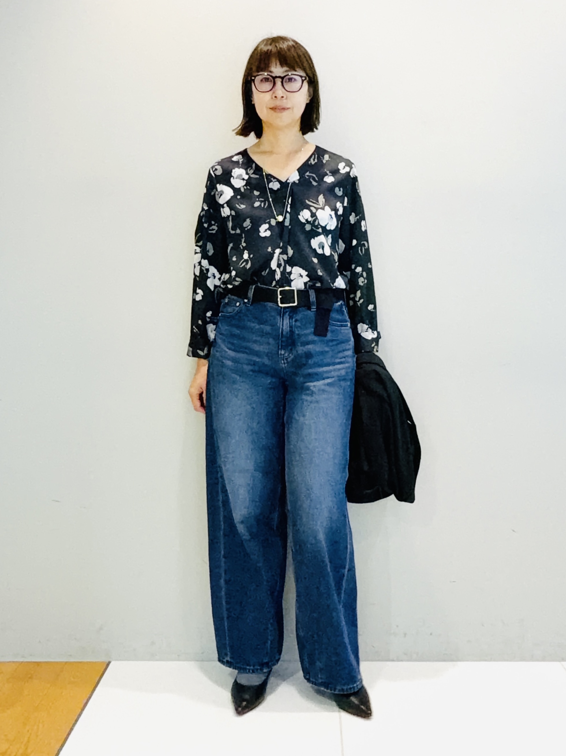 murayamaさんの「INDIVI｜【初秋/UVケア/着る日傘】ダブルジャケット」を使ったコーディネート