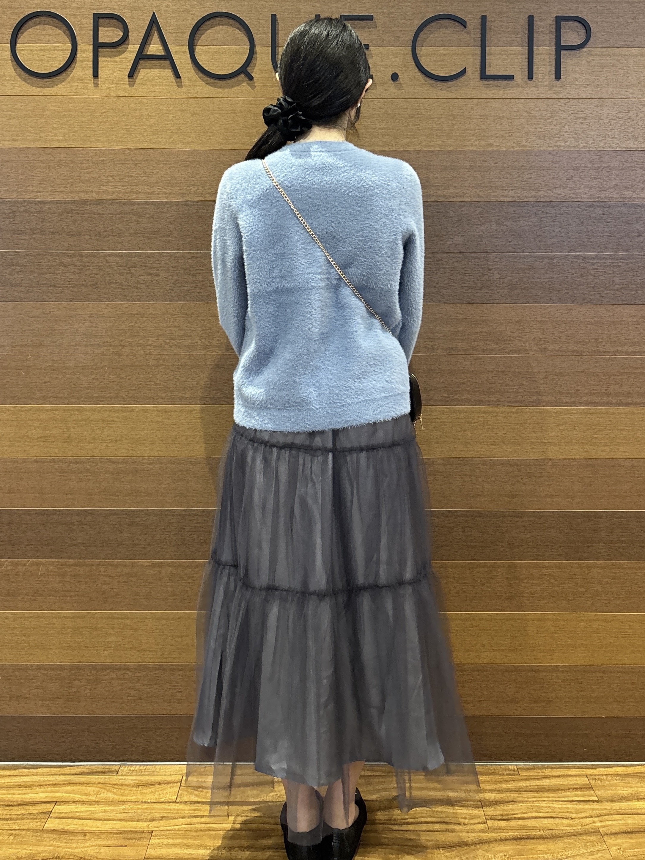 わかなさんの「OPAQUE.CLIP｜フェザーヤーンニットカーディガン【洗濯機OK】」を使ったコーディネート