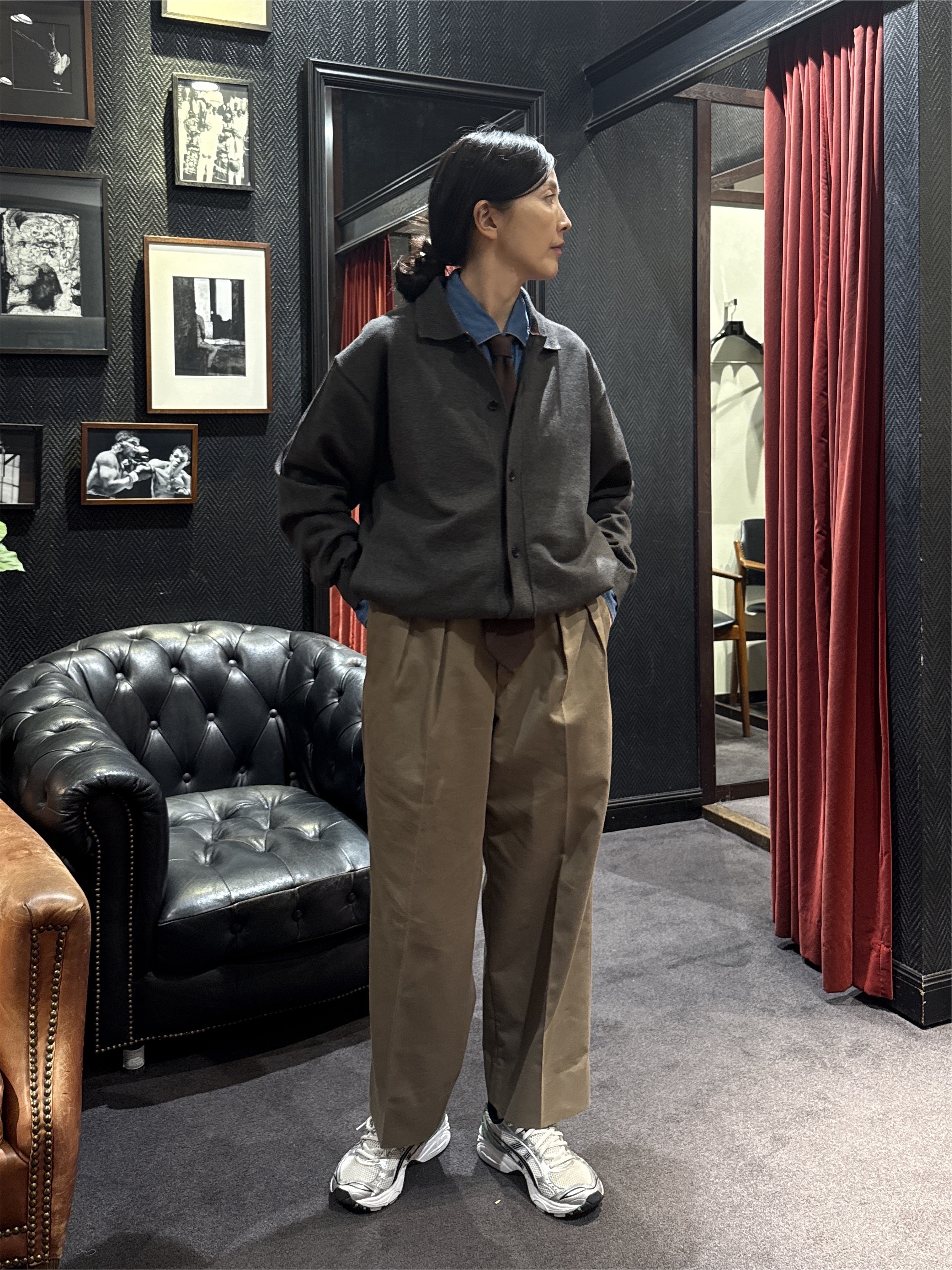 神野（jinno）さんの「TAKEO KIKUCHI｜ニット シャツ カーディガン」を使ったコーディネート