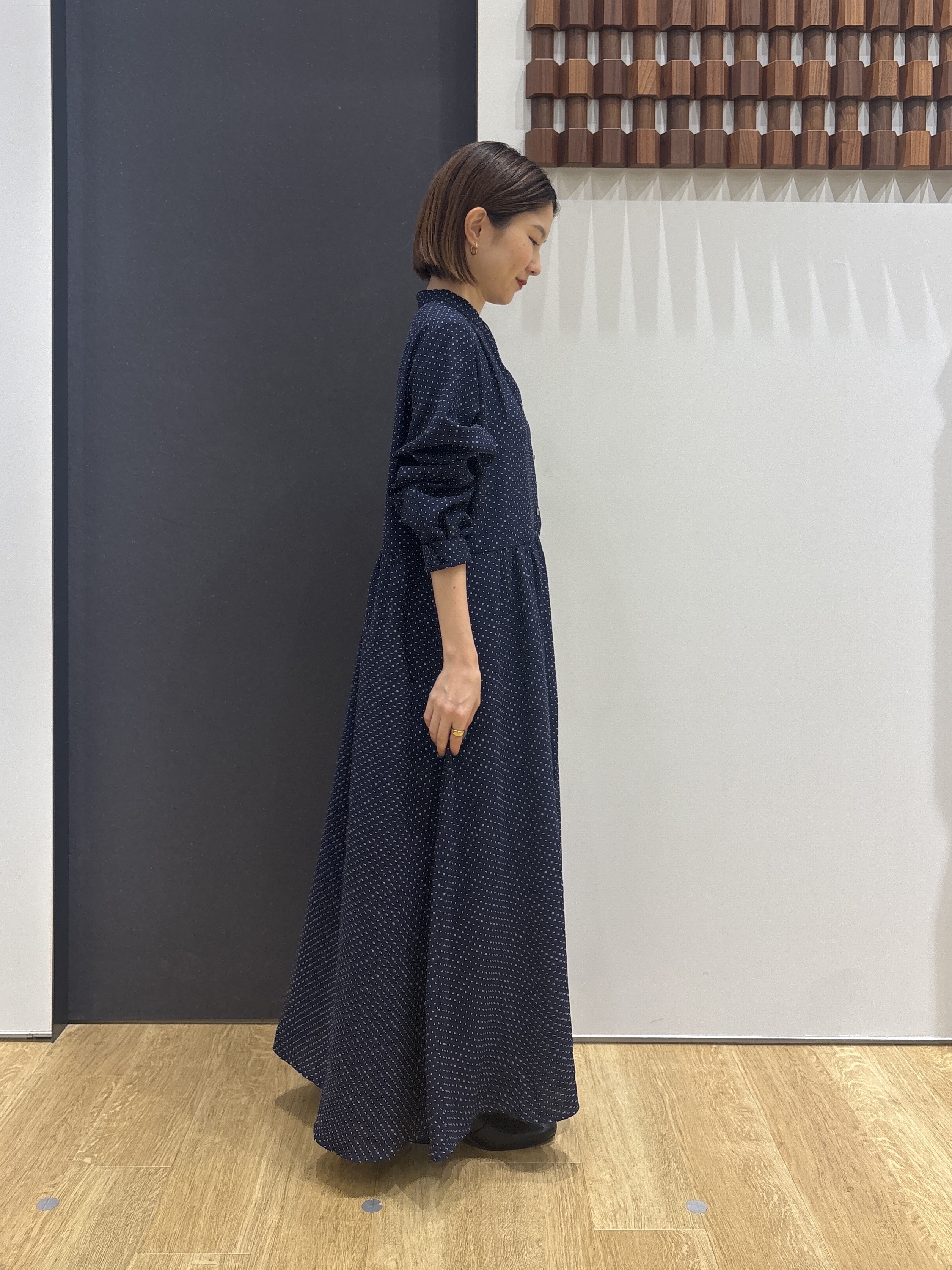 risaさんの「Dessin｜【手洗い可】ドットプリントワンピース」を使ったコーディネート