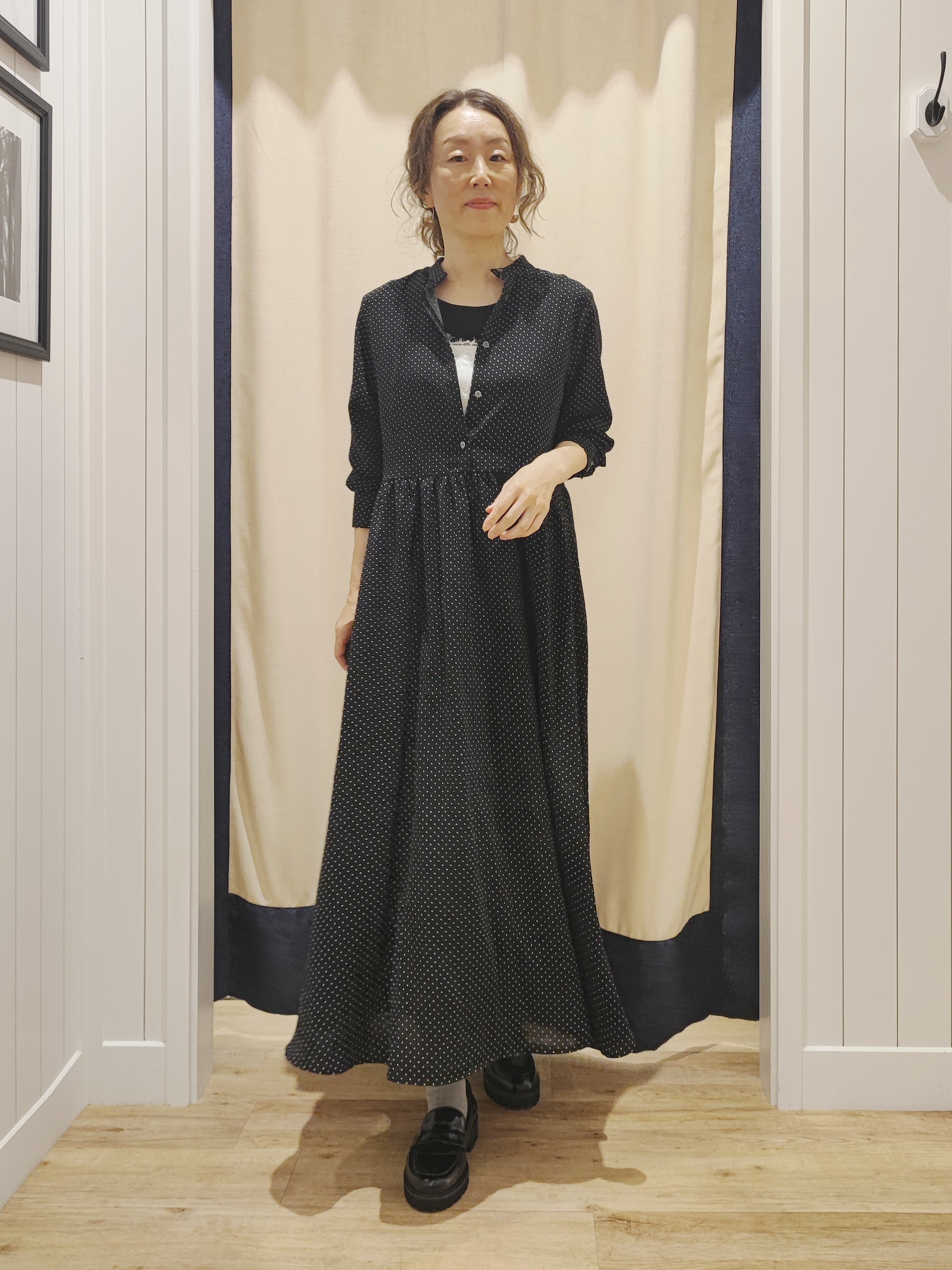 toyaさんの「Dessin｜【手洗い可】ドットプリントワンピース」を使ったコーディネート