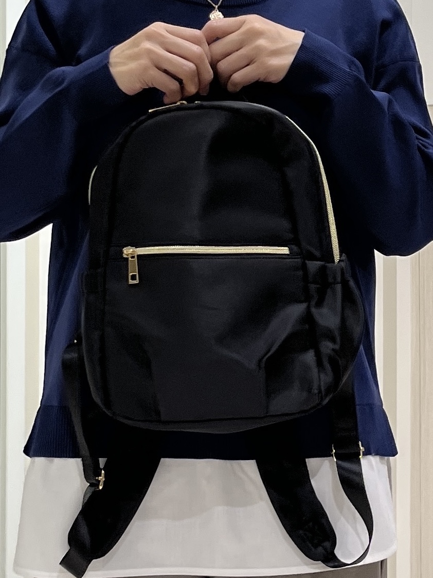 まつみさんの「SHOO･LA･RUE｜【S-LL】着るだけできまる シャツレイヤード風 スポンディッシュニット」を使ったコーディネート