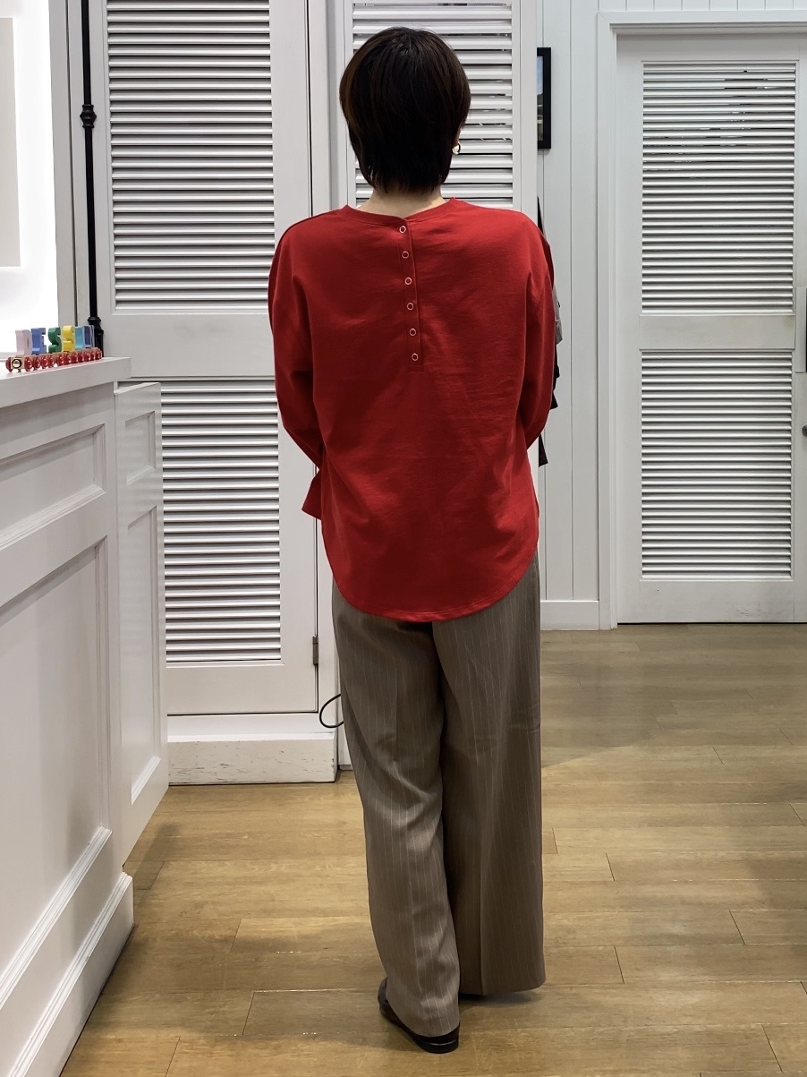Hamaさんの「Dessin｜【洗える/7色展開/XS-L】バックヘンリーミニ裏毛 長袖」を使ったコーディネート