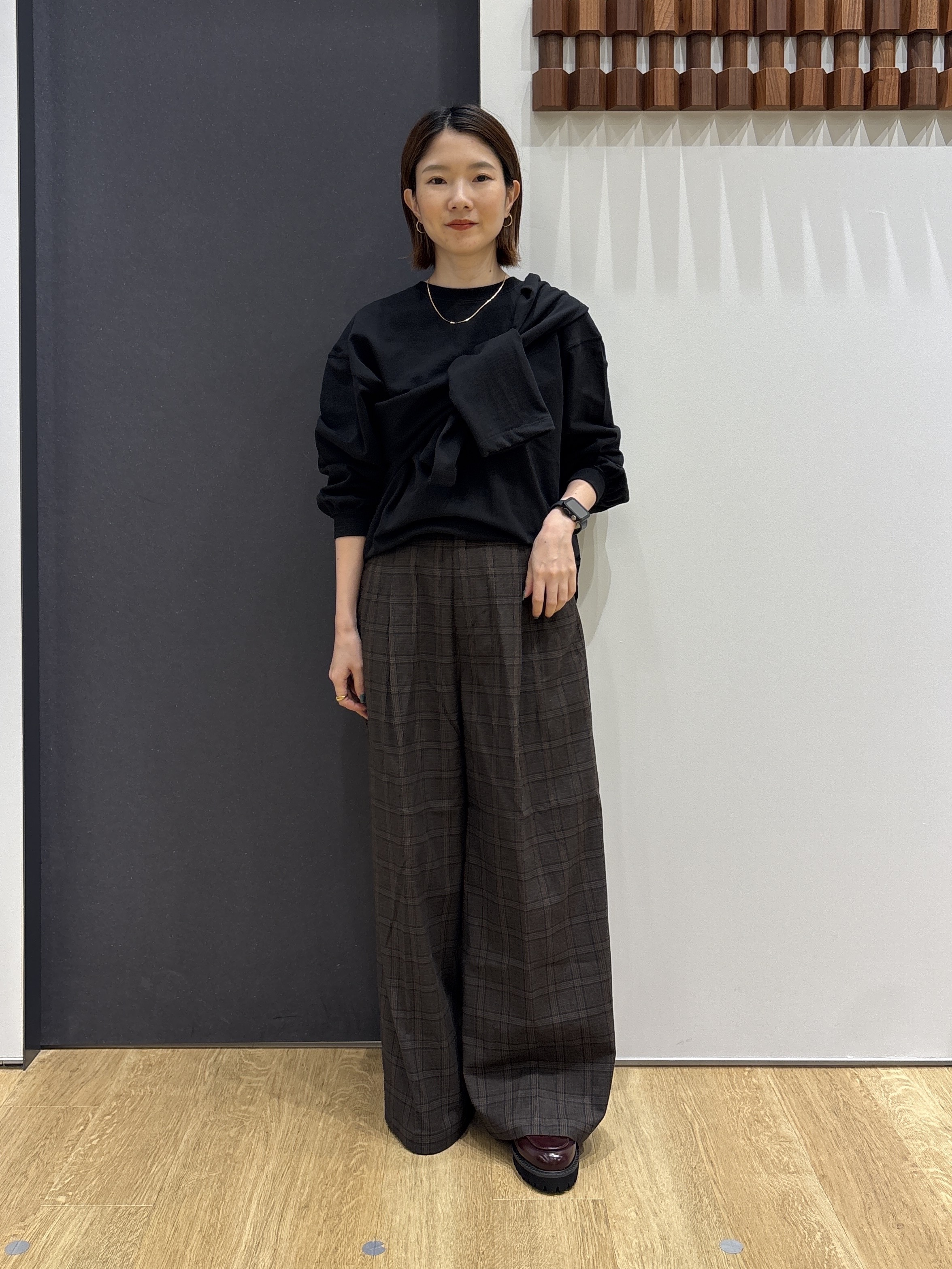 risaさんの「Dessin｜【洗える/7色展開/XS-L】バックヘンリーミニ裏毛 長袖」を使ったコーディネート