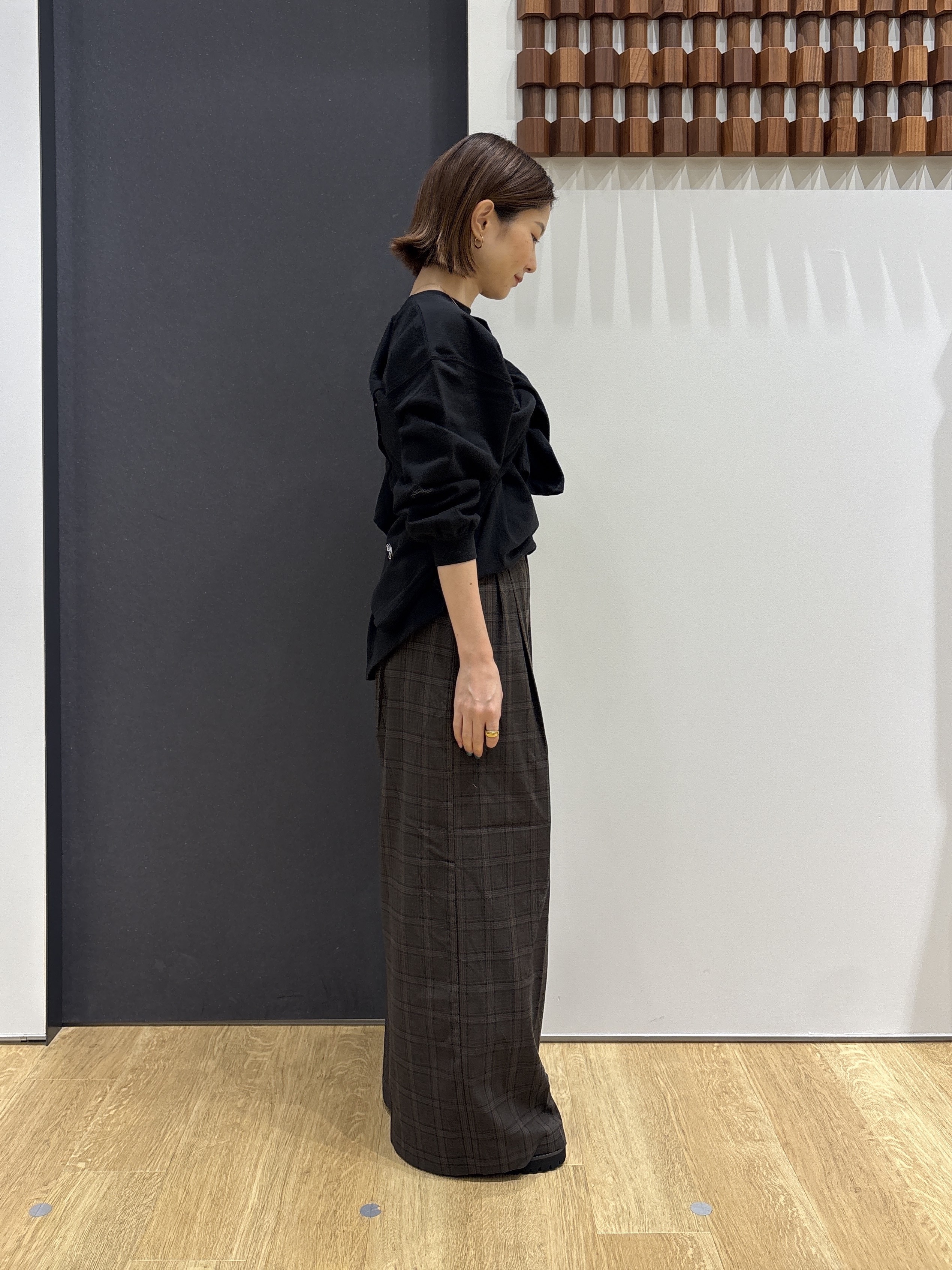 risaさんの「Dessin｜【洗える/7色展開/XS-L】バックヘンリーミニ裏毛 長袖」を使ったコーディネート