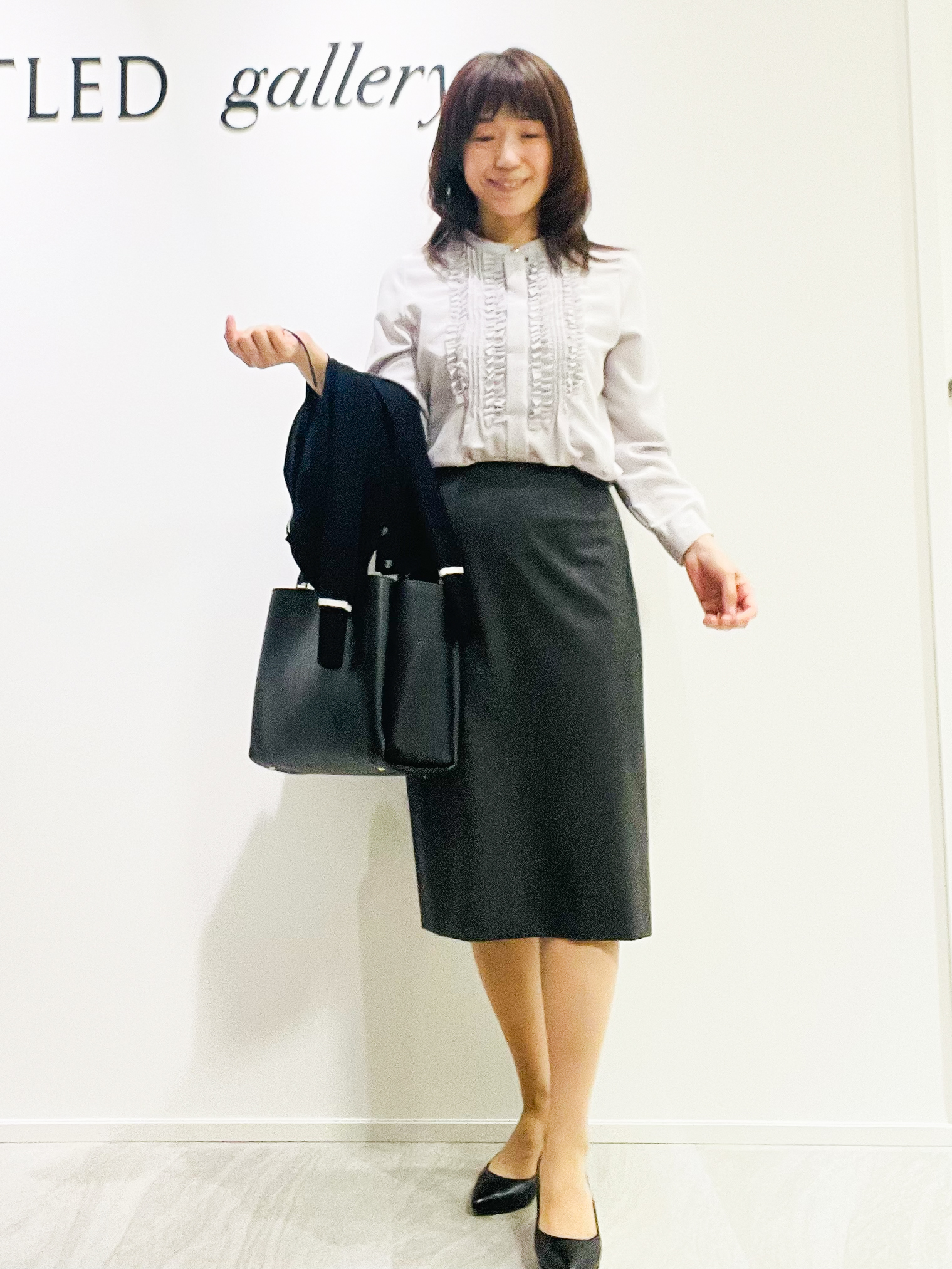 めいさんの「UNTITLED｜【アンサンブル可能/秋羽織り】コンパクトニットカーディガン」を使ったコーディネート