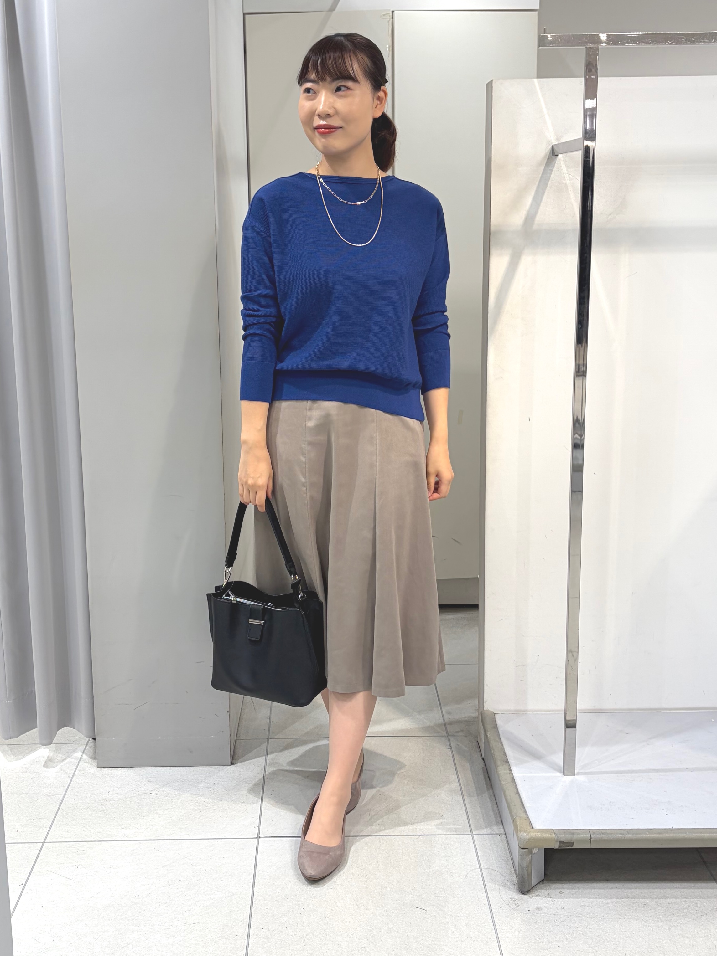 AZUSAさんの「Reflect｜ボートネックニットトップス」を使ったコーディネート