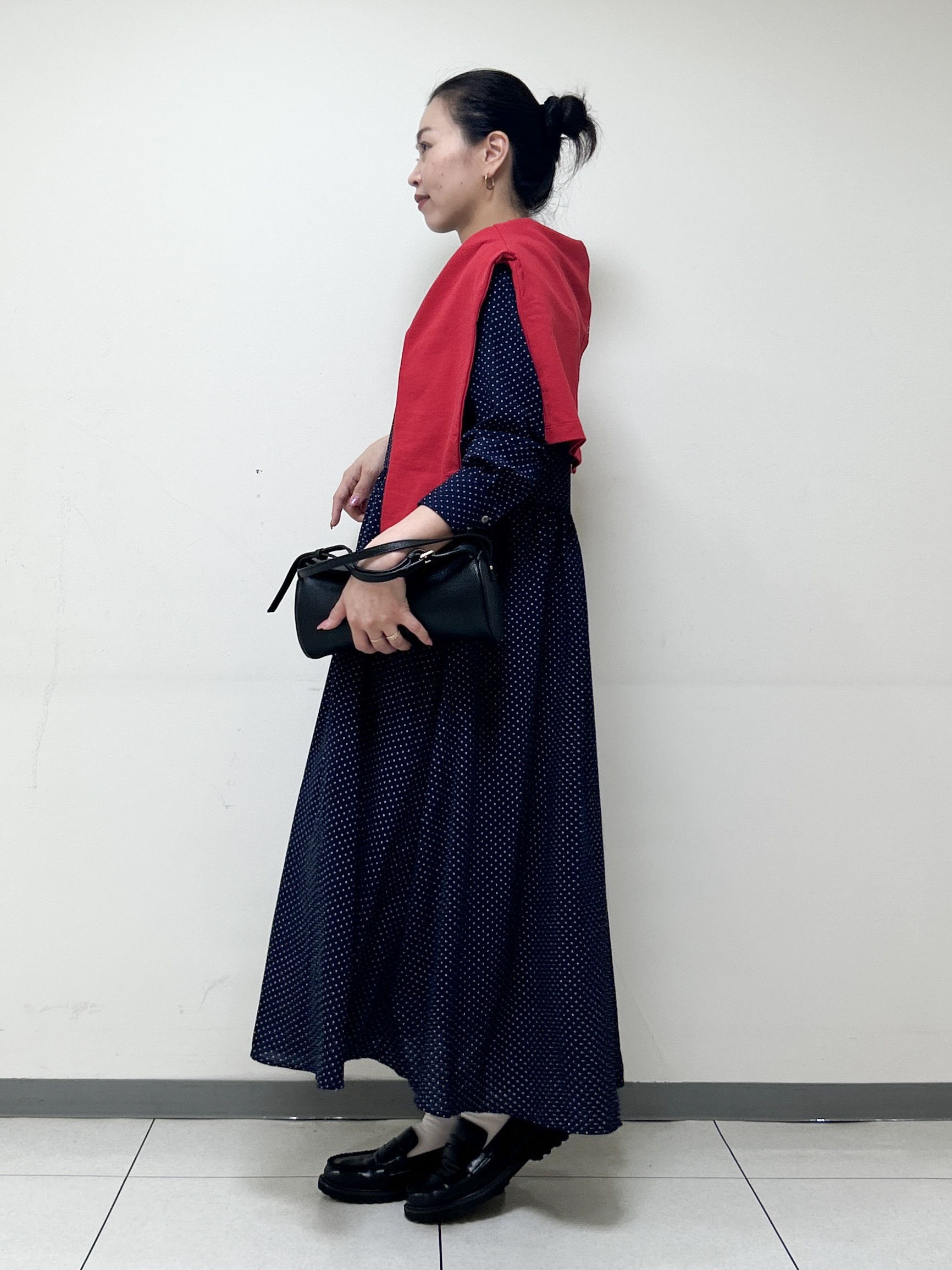 Kaiさんの「Dessin｜【手洗い可】ドットプリントワンピース」を使ったコーディネート