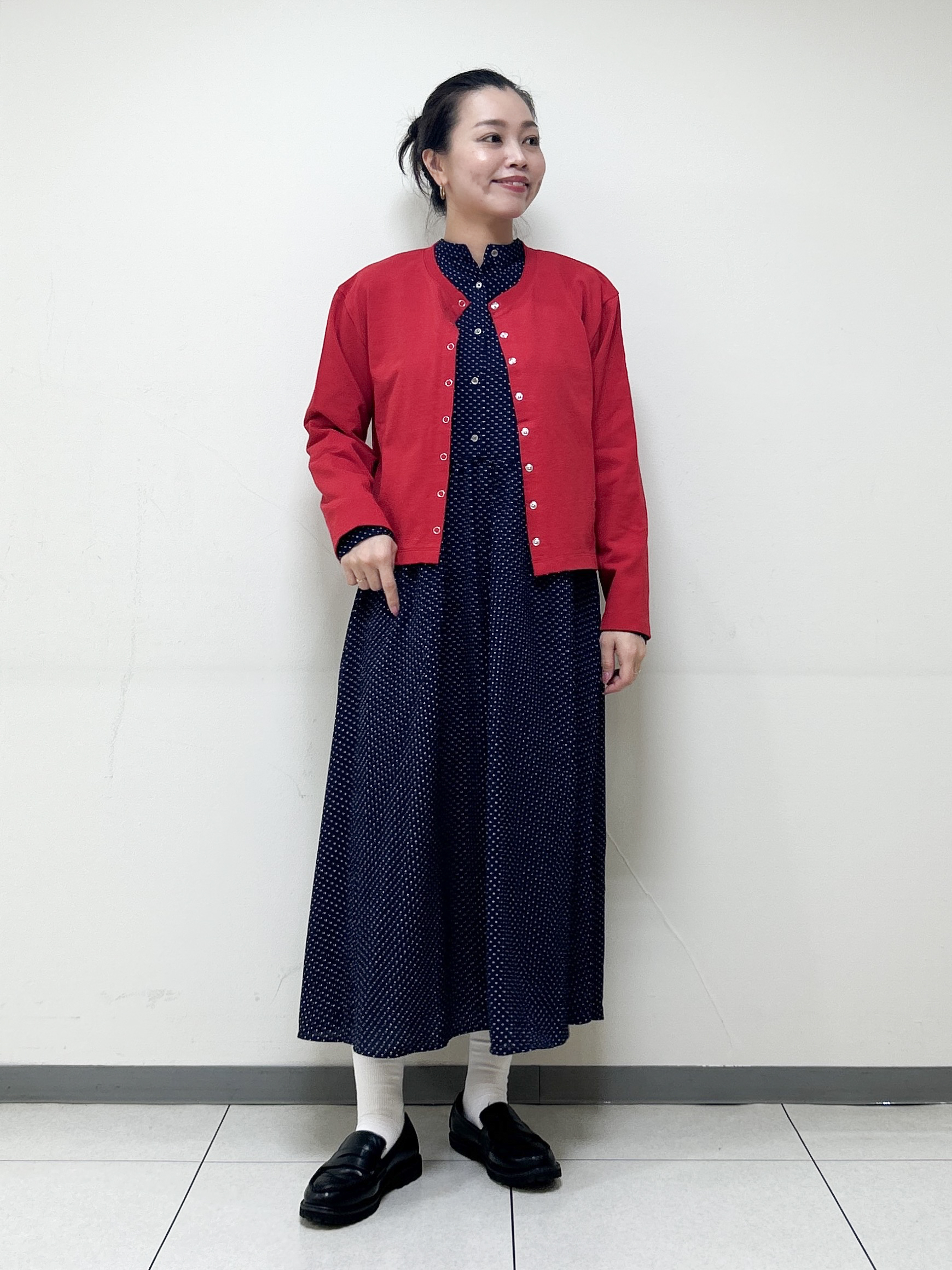Kaiさんの「Dessin｜【手洗い可】ドットプリントワンピース」を使ったコーディネート