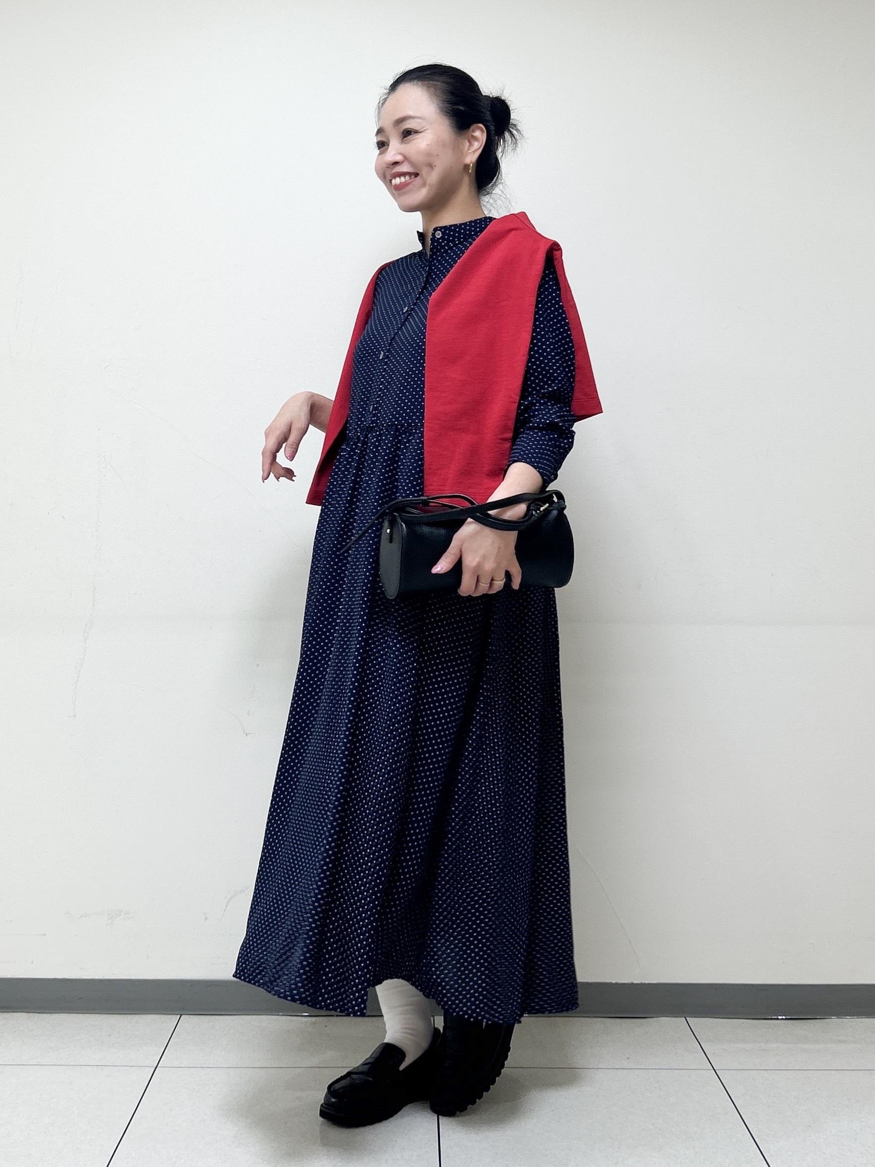 Kaiさんの「Dessin｜【手洗い可】ドットプリントワンピース」を使ったコーディネート