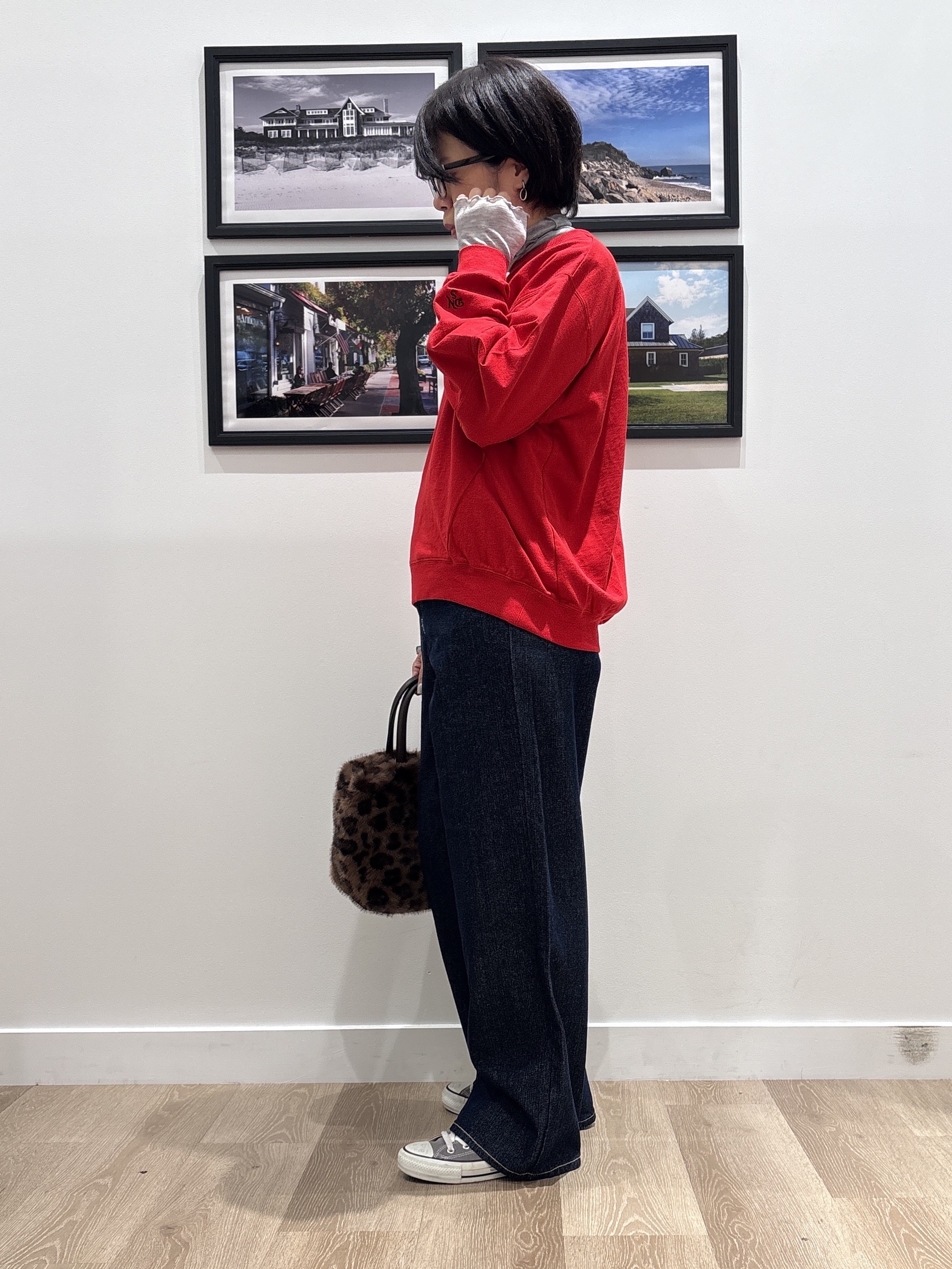 Naoさんの「Dessin｜【秋のレイヤードアイテム/洗える】シアー切り替えタートルプルオーバー」を使ったコーディネート