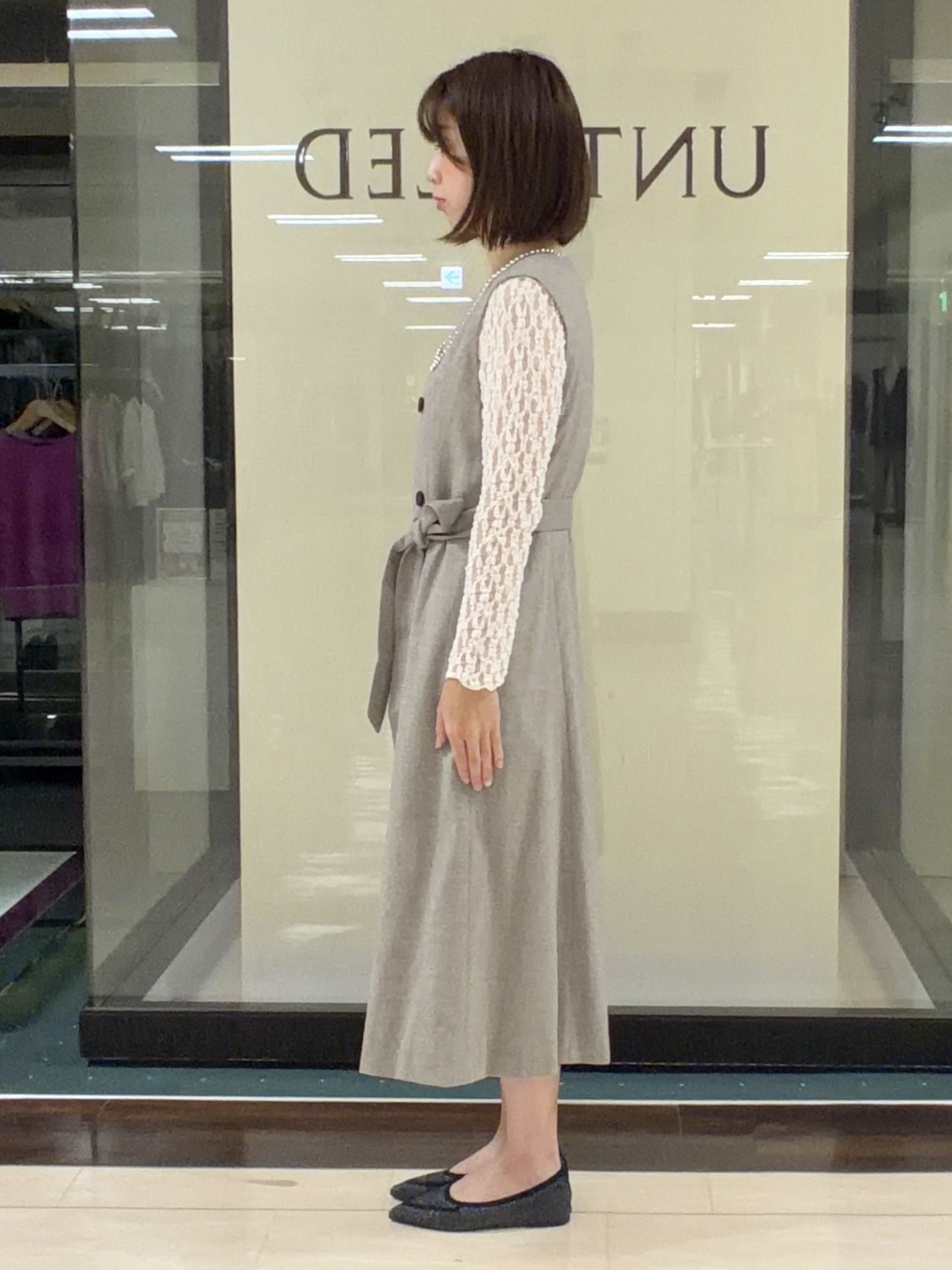 RIOさんの「UNTITLED｜【羽織りのインナーに】レースプルオーバー」を使ったコーディネート