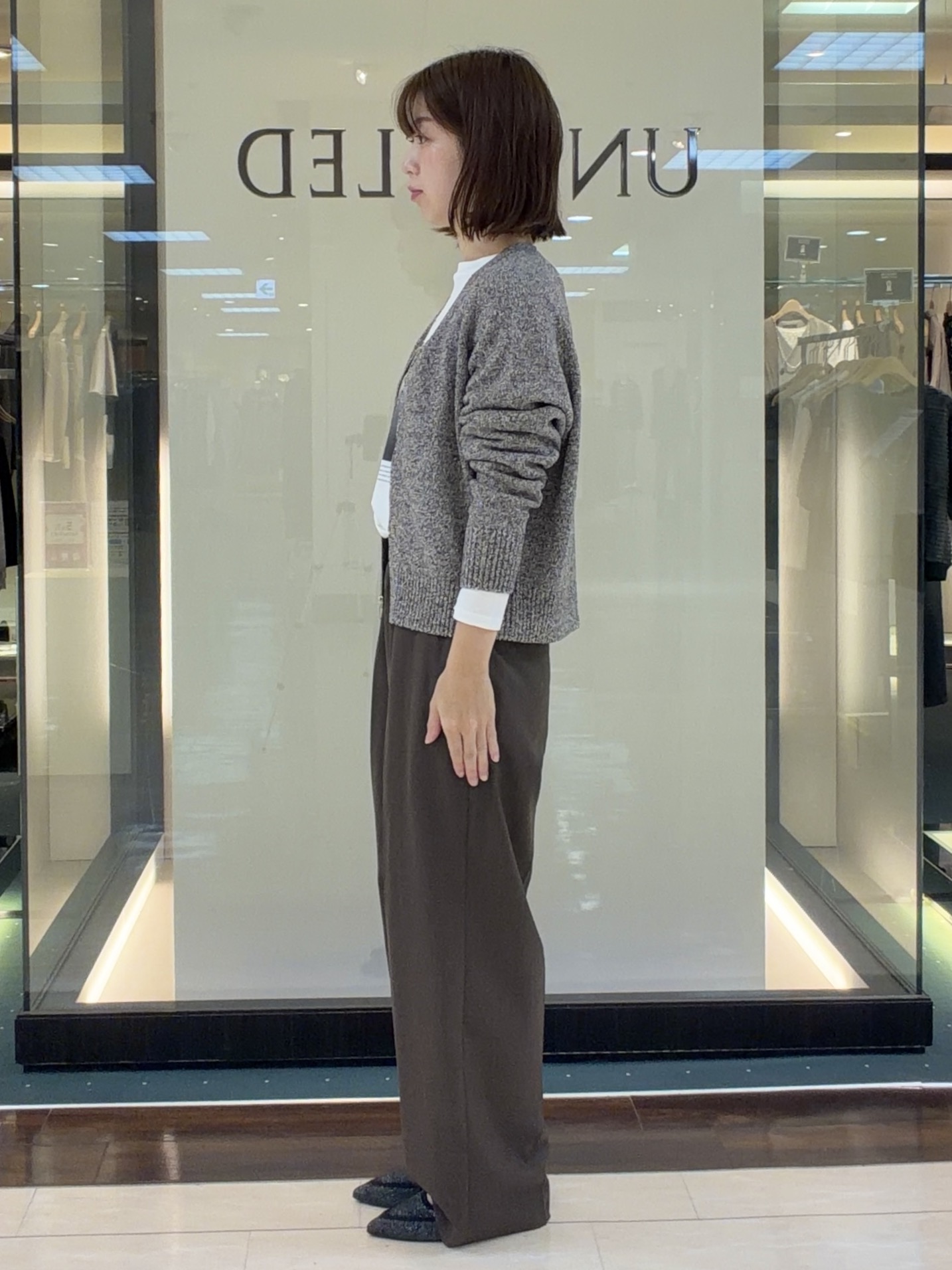 RIOさんの「UNTITLED｜【アンサンブル可/秋羽織り】杢調ジップカーディガン」を使ったコーディネート