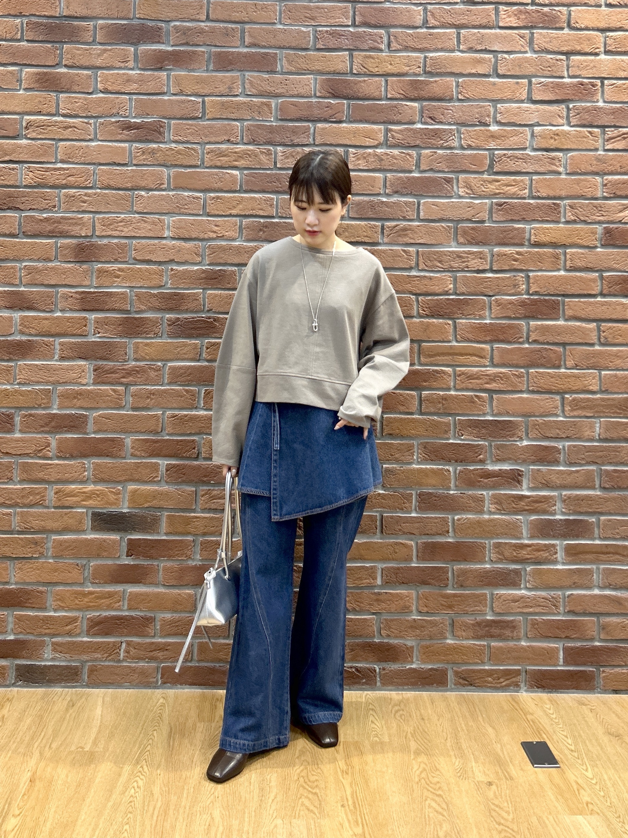 Renoさんの「INDIVI｜ロングスリーブフォルムカットソー【洗える】」を使ったコーディネート