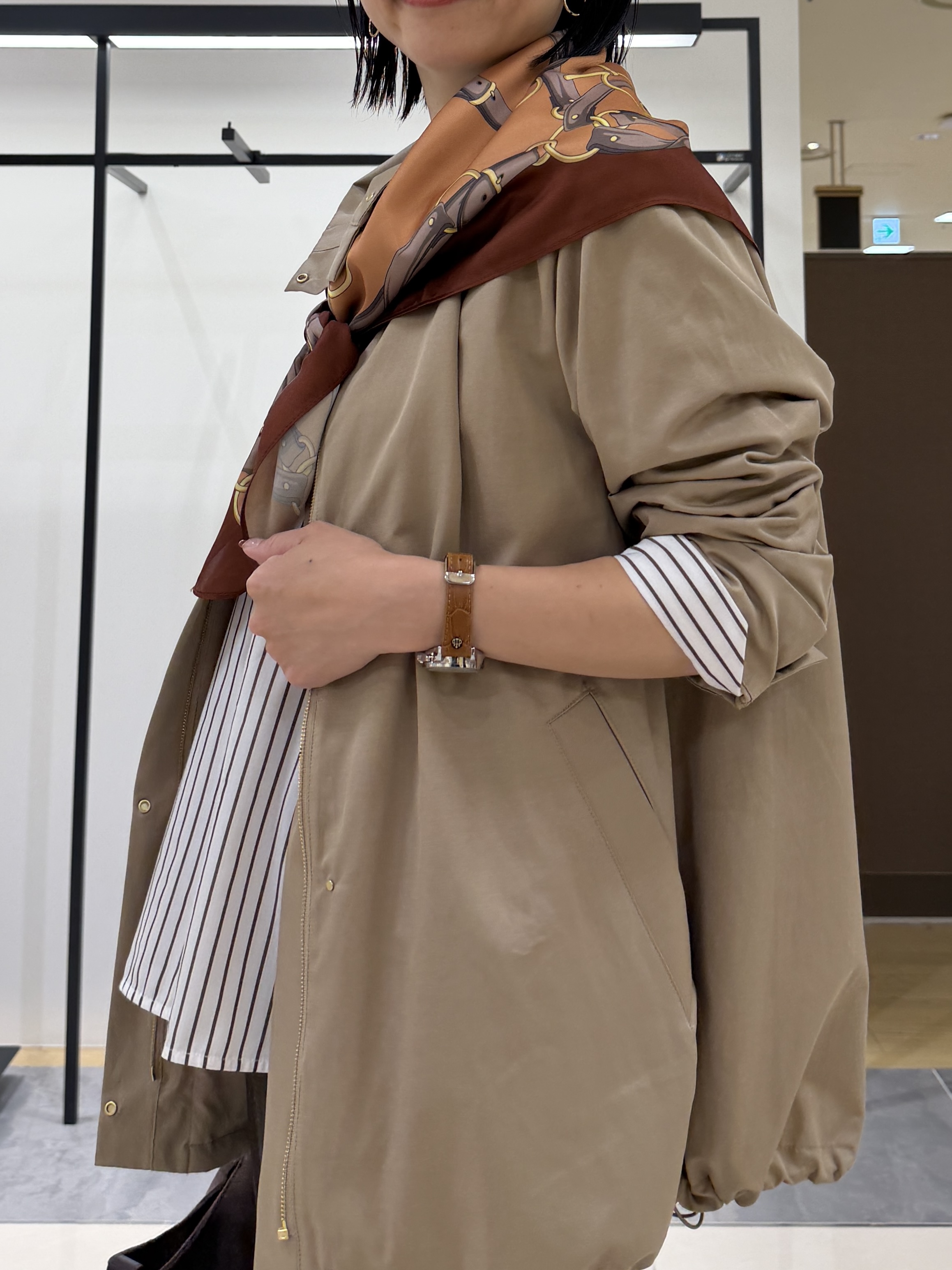 shihoさんの「INDIVI｜【撥水／UVケア】スタンドカラーブルゾン」を使ったコーディネート