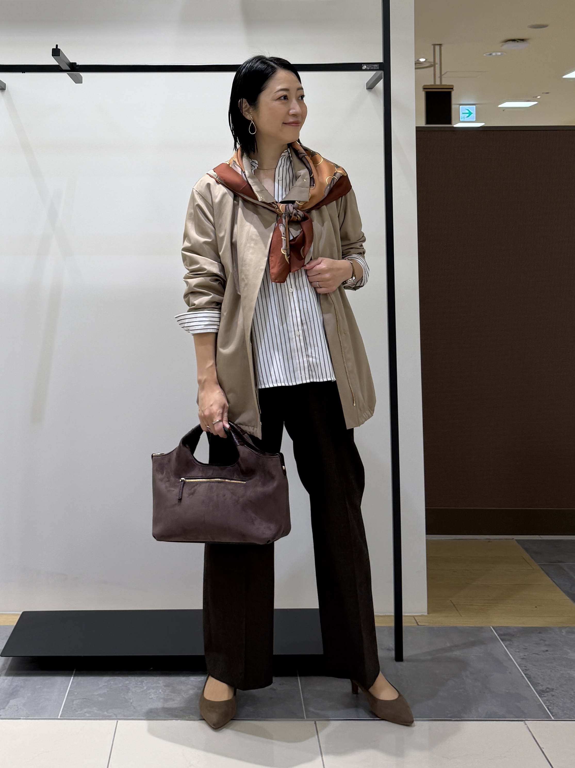 shihoさんの「INDIVI｜【撥水／UVケア】スタンドカラーブルゾン」を使ったコーディネート