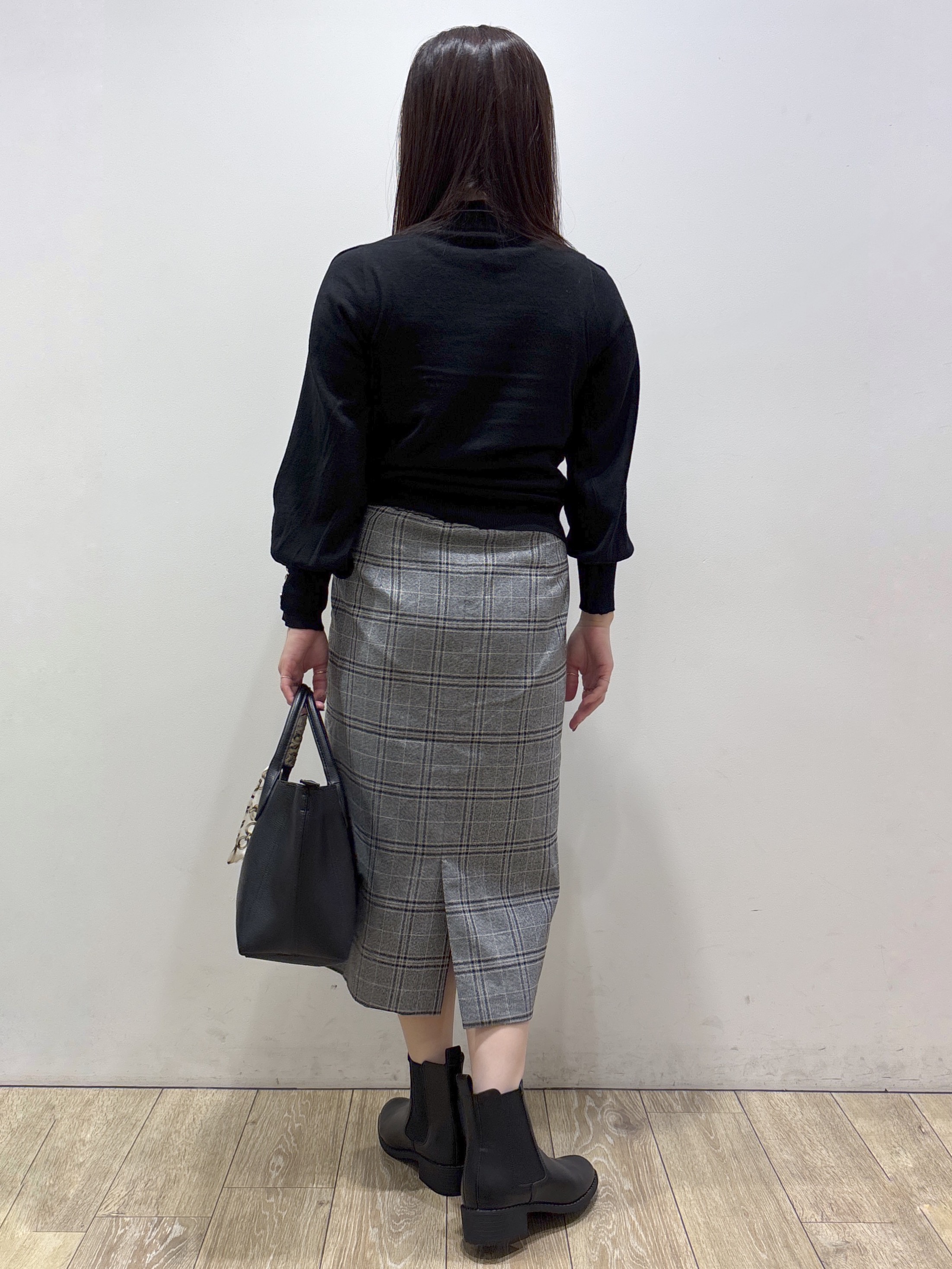 mameさんの「index｜カシミヤタッチハイネックニット【洗濯機OK／抗ピリング】」を使ったコーディネート