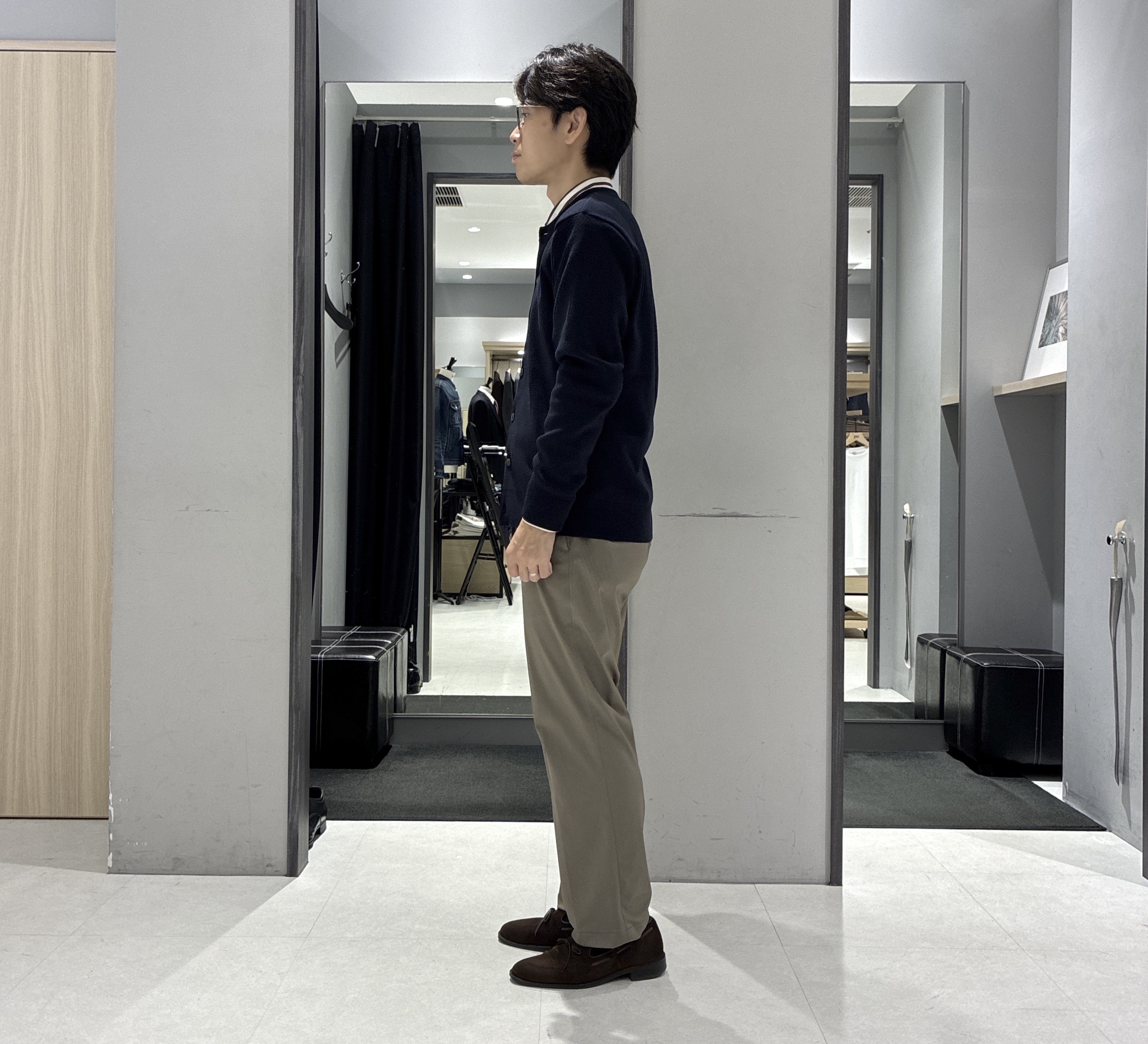わいずみさんの「TAKEO KIKUCHI｜デニム＆スウェード調 ジップブルゾン」を使ったコーディネート