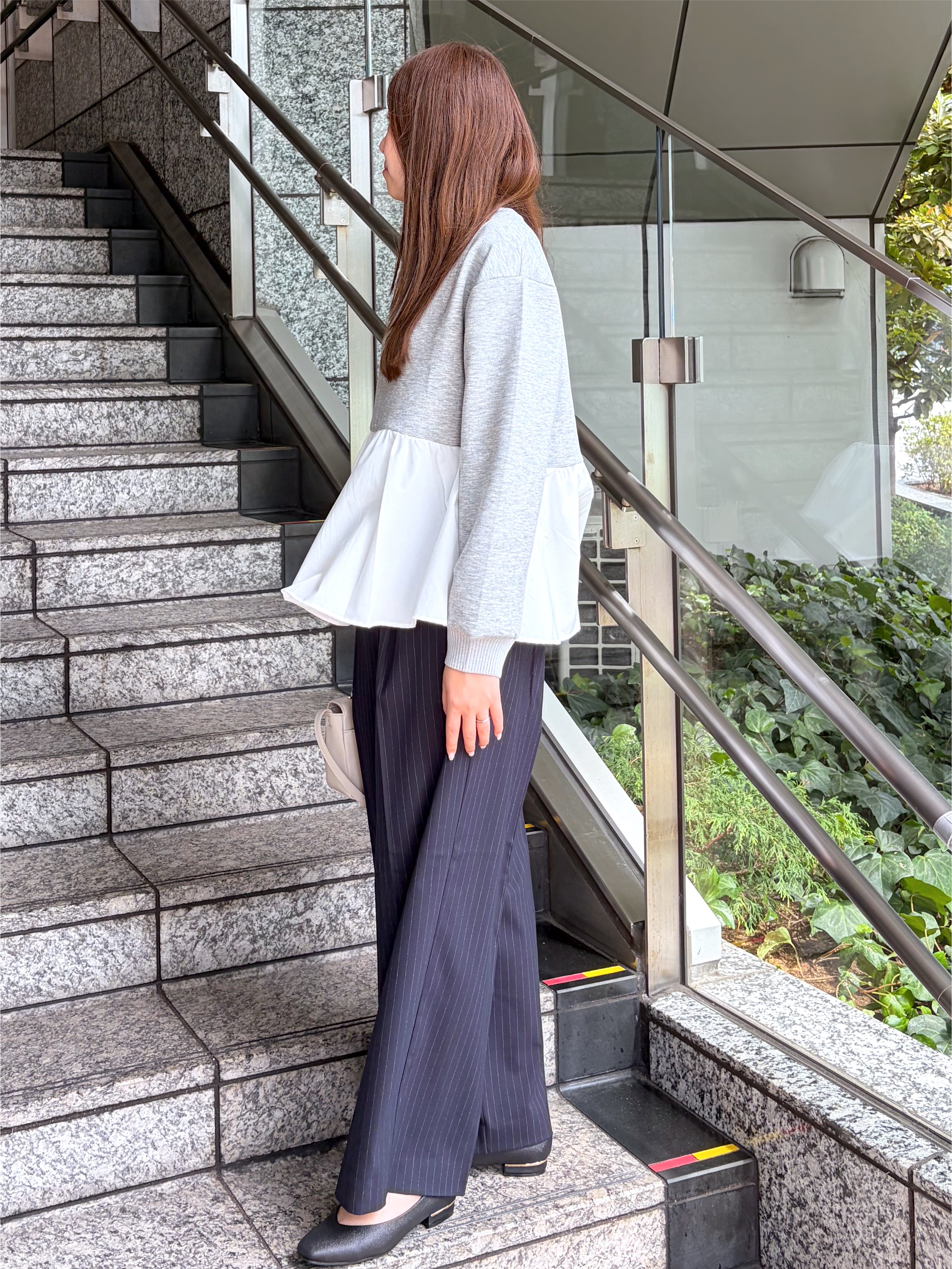 Risaさんの「OPAQUE.CLIP｜ペプラムドッキングトップス【洗濯機OK】」を使ったコーディネート