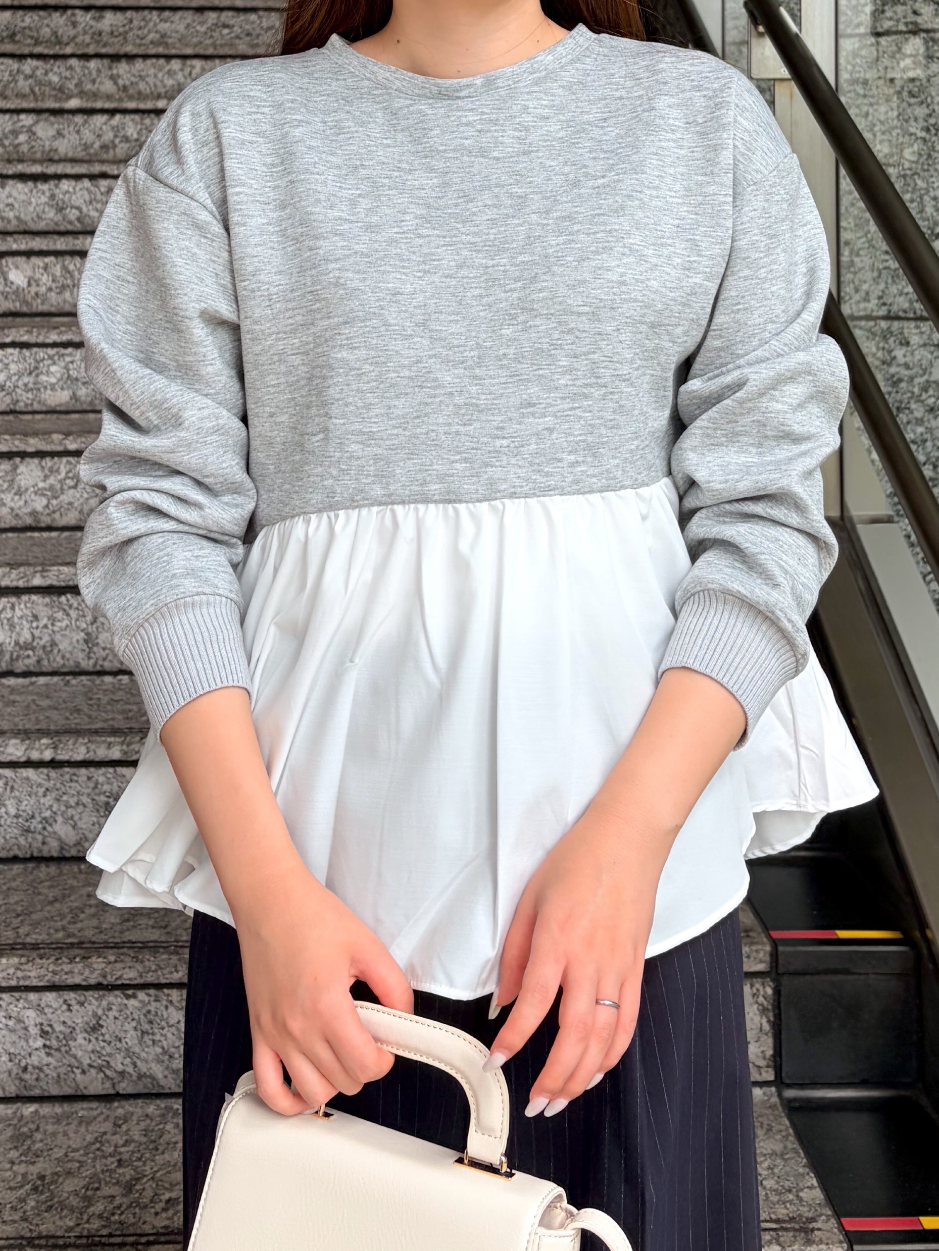 Risaさんの「OPAQUE.CLIP｜ペプラムドッキングトップス【洗濯機OK】」を使ったコーディネート