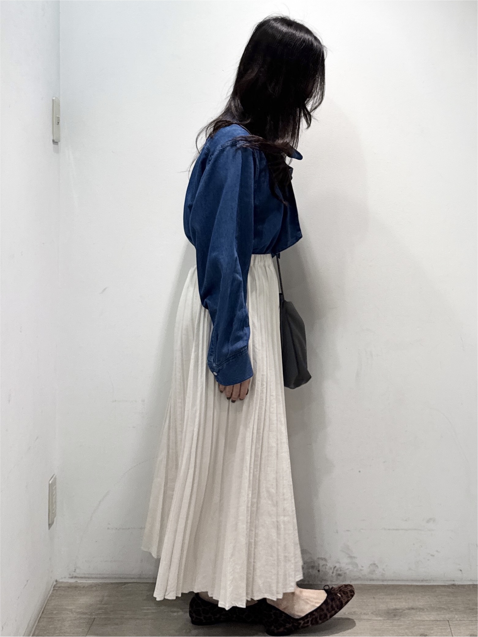 yuicciさんの「OPAQUE.CLIP｜デニムボウタイブラウス【洗濯機OK】」を使ったコーディネート