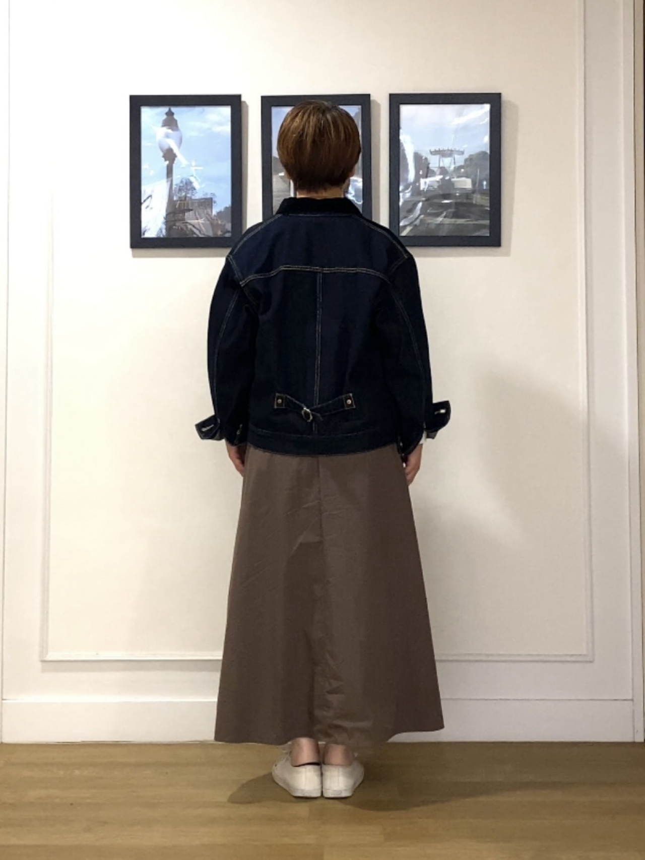 Hiroさんの「Dessin｜【洗える/秋羽織り】衿コーデュロイデニムジャケット」を使ったコーディネート