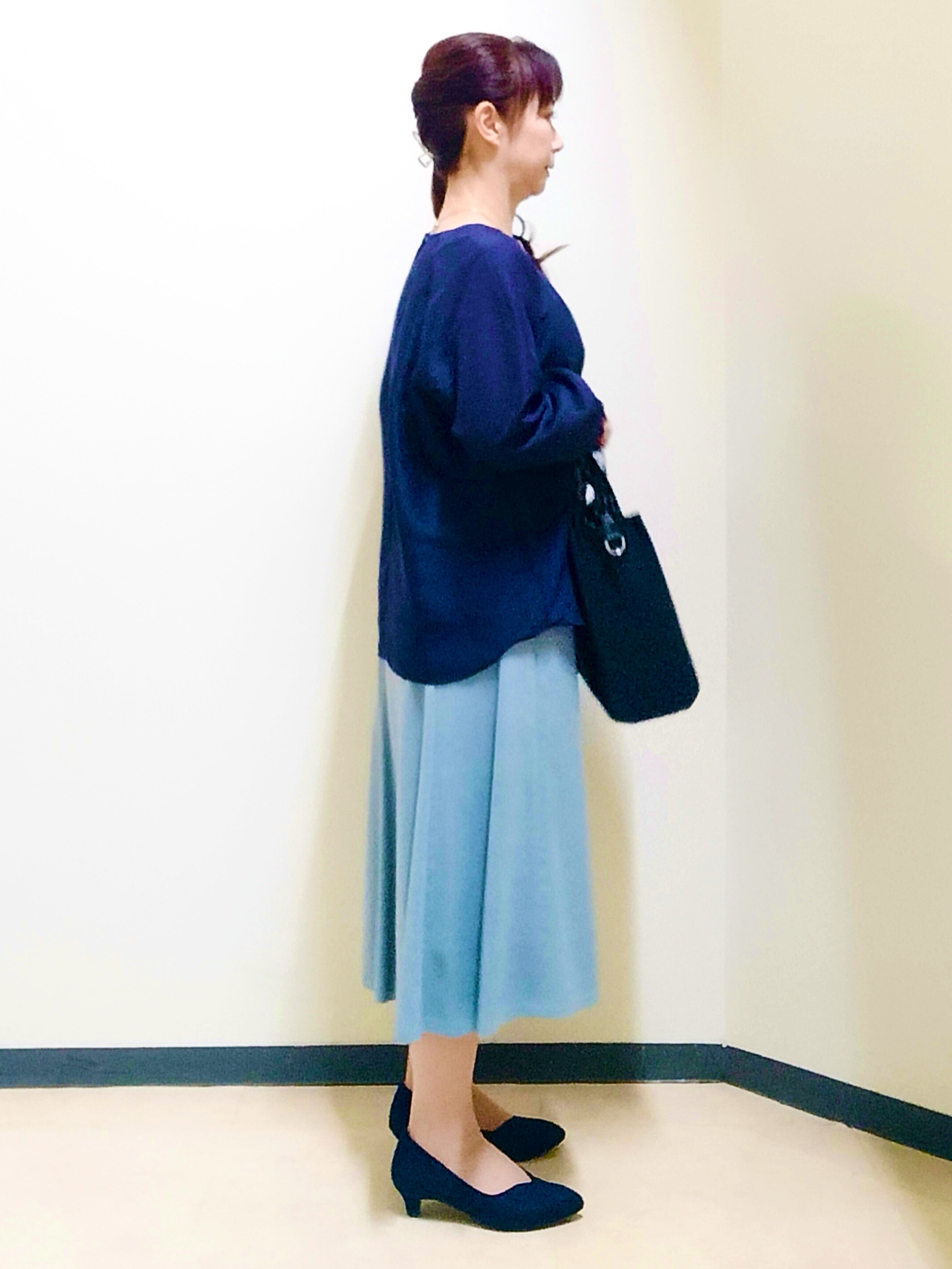 花さんの「Reflect｜レザー調ジップアップブルゾン」を使ったコーディネート