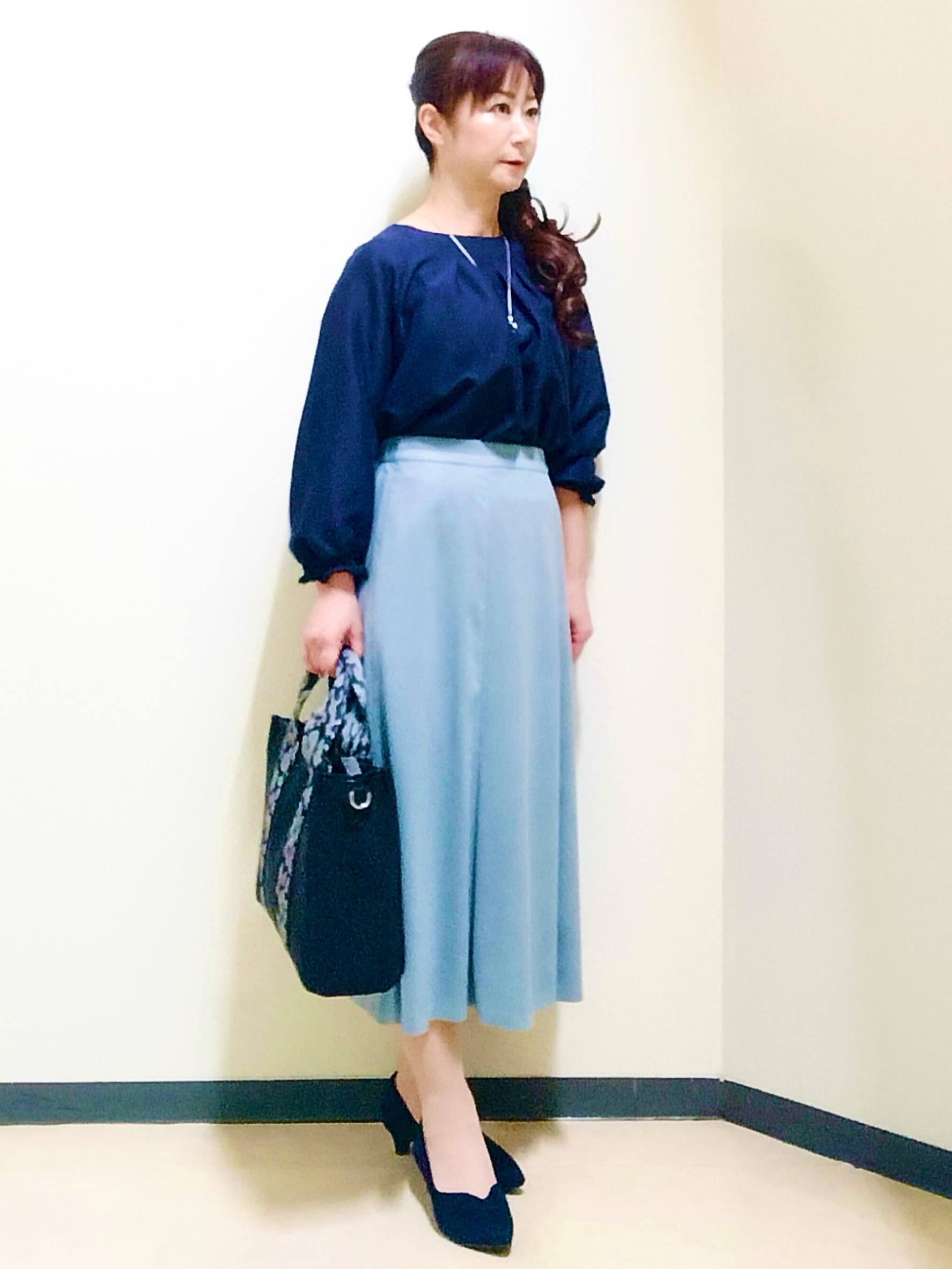 花さんの「Reflect｜レザー調ジップアップブルゾン」を使ったコーディネート