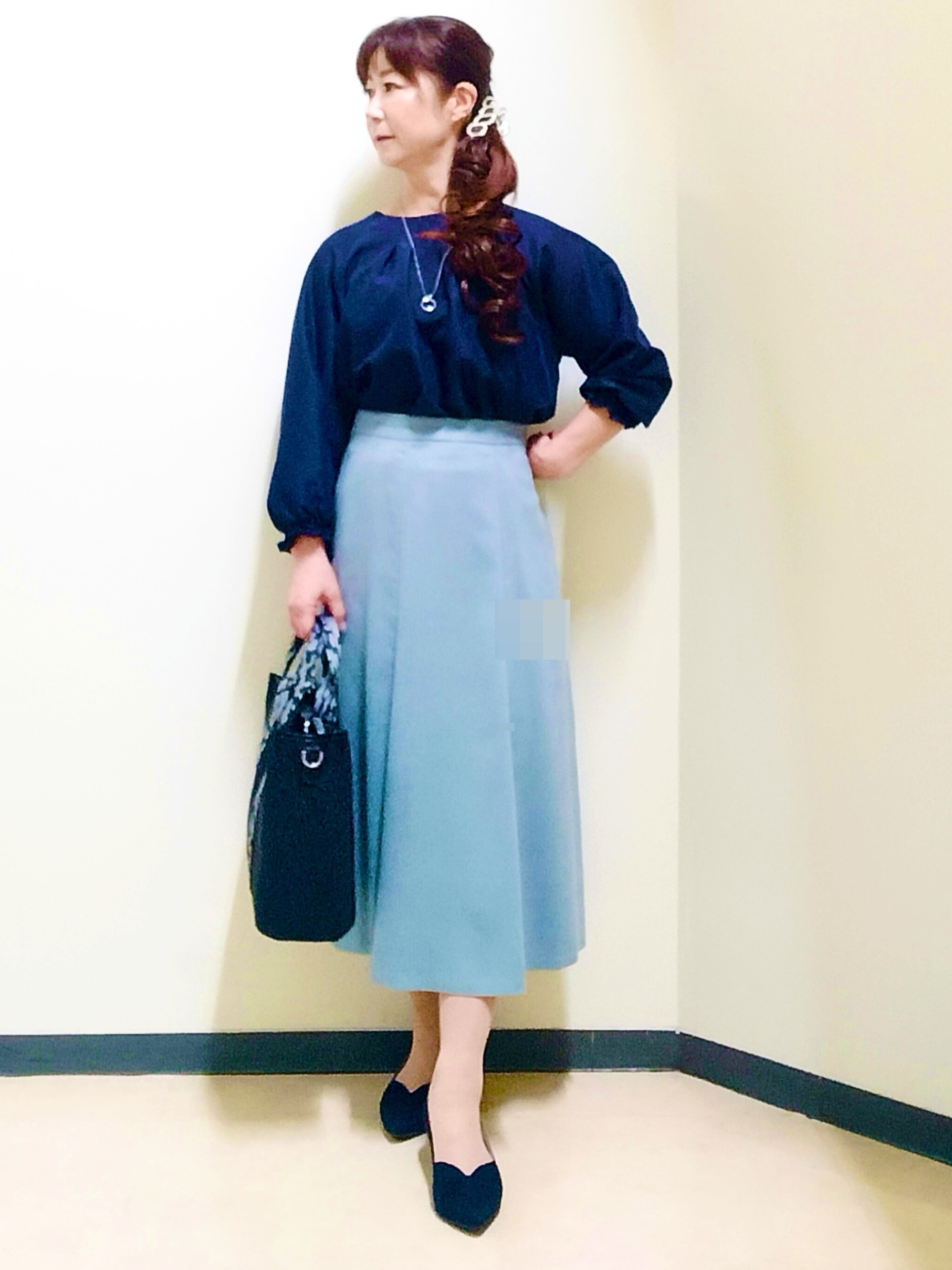 花さんの「Reflect｜レザー調ジップアップブルゾン」を使ったコーディネート