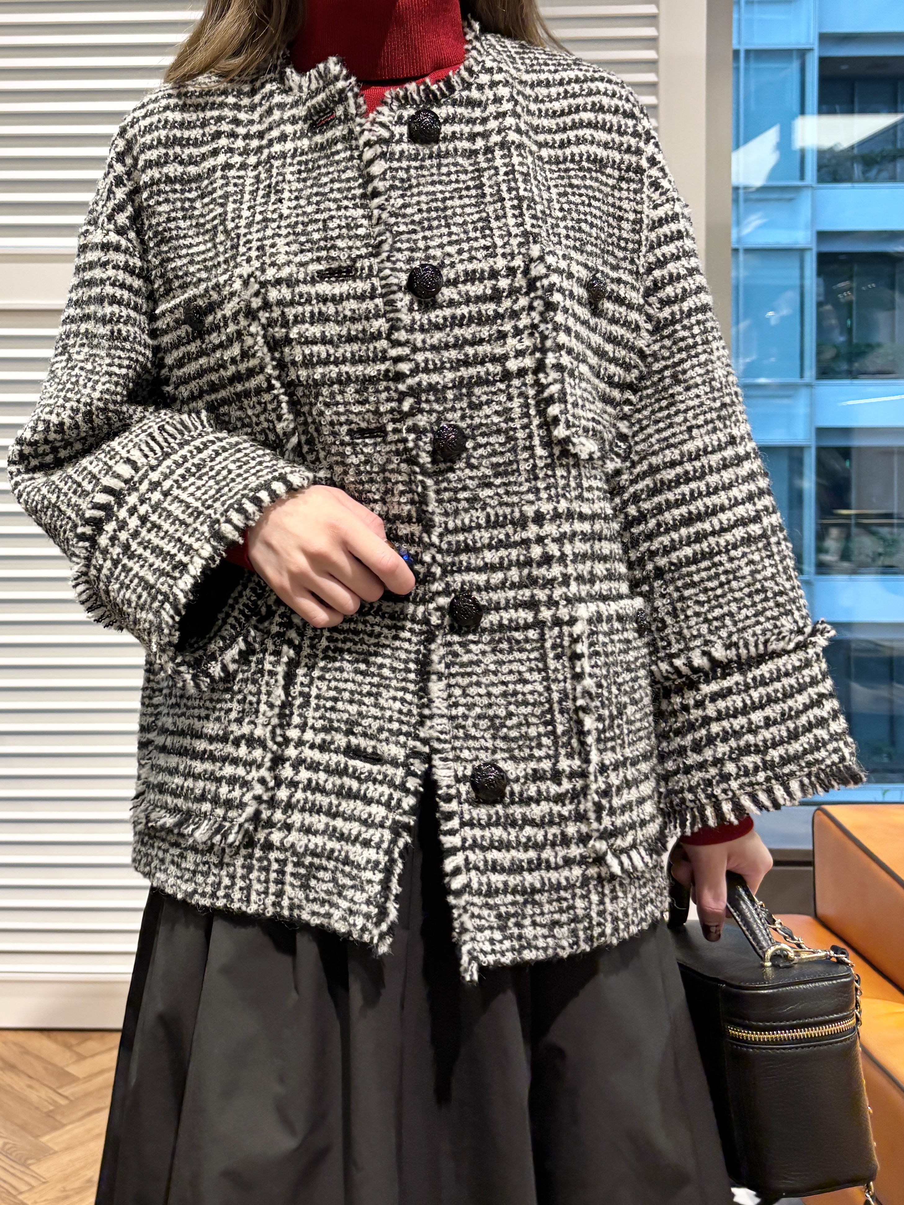 清水夏姫さんの「DRESSTERIOR｜サスティナブルタートルニット」を使ったコーディネート