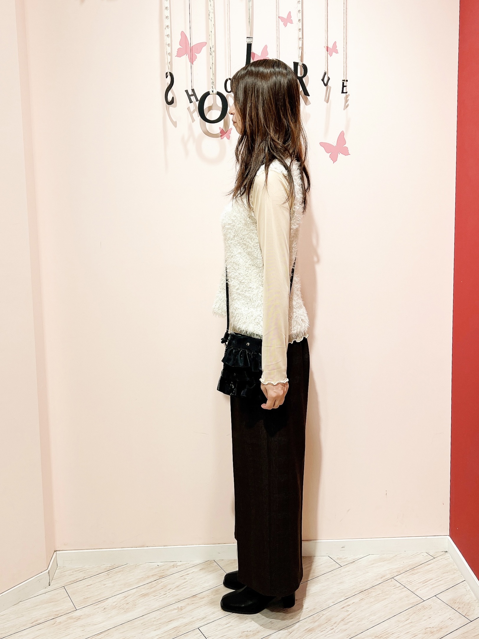 Muuさんの「SHOO･LA･RUE｜【S-LL/洗濯機可】コーデにプラスするだけで垢抜ける 柄アソートシアーチュールトップス」を使ったコーディネート