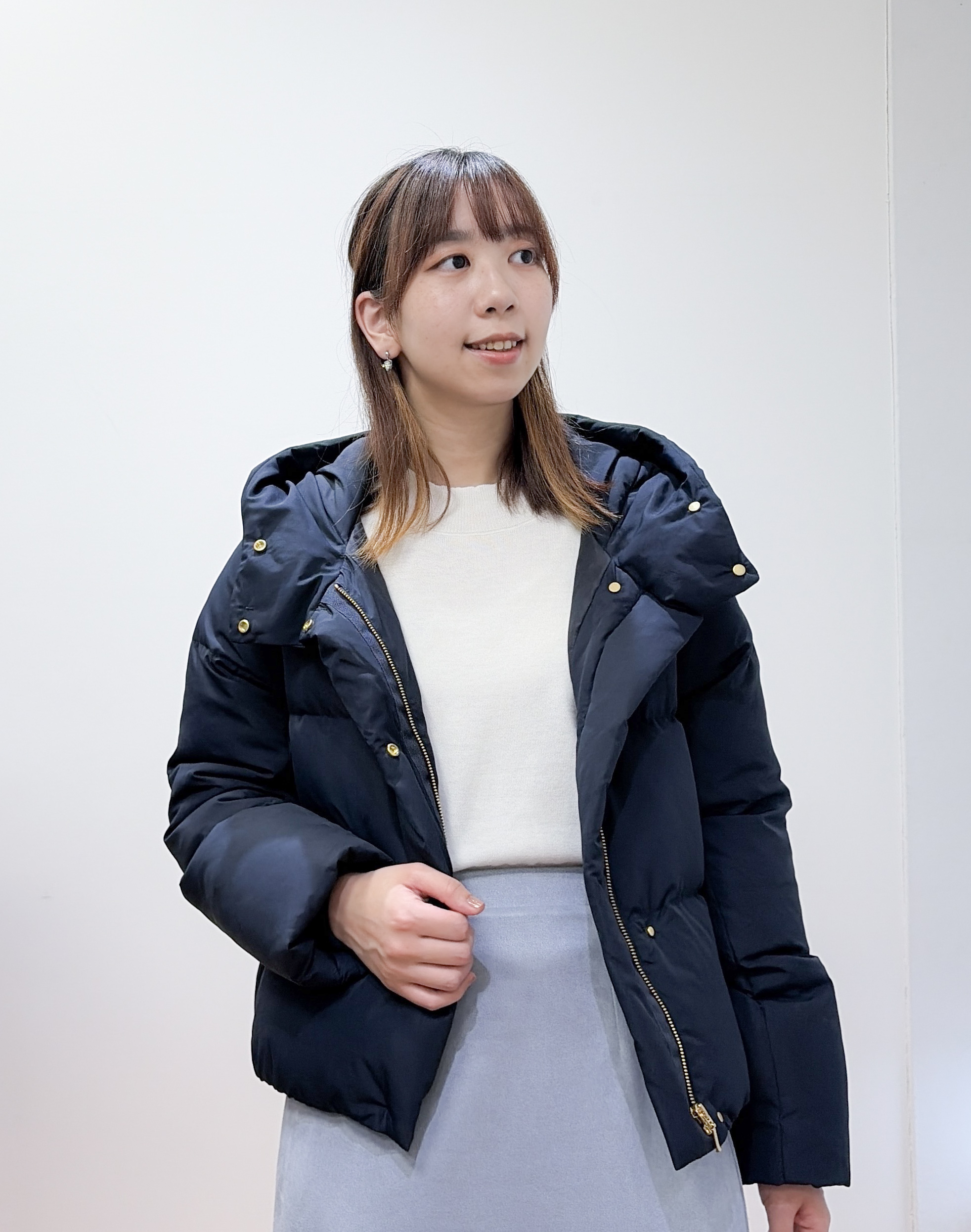 yurinaさんの「index｜カシミヤタッチハイネックニット【洗濯機OK／抗ピリング】」を使ったコーディネート