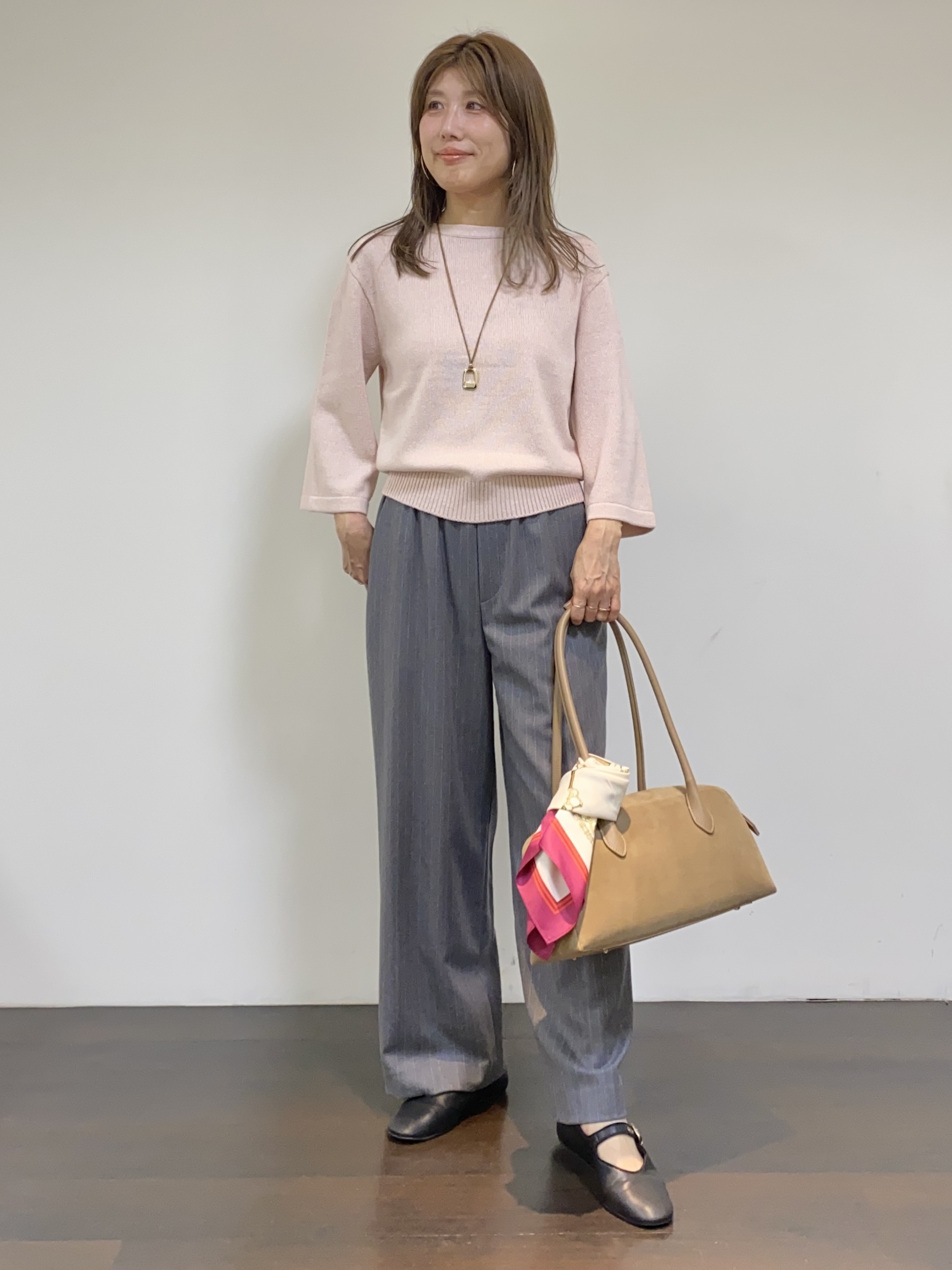 tomoさんの「UNTITLED｜【アンサンブル可/秋羽織り】杢調ジップカーディガン」を使ったコーディネート