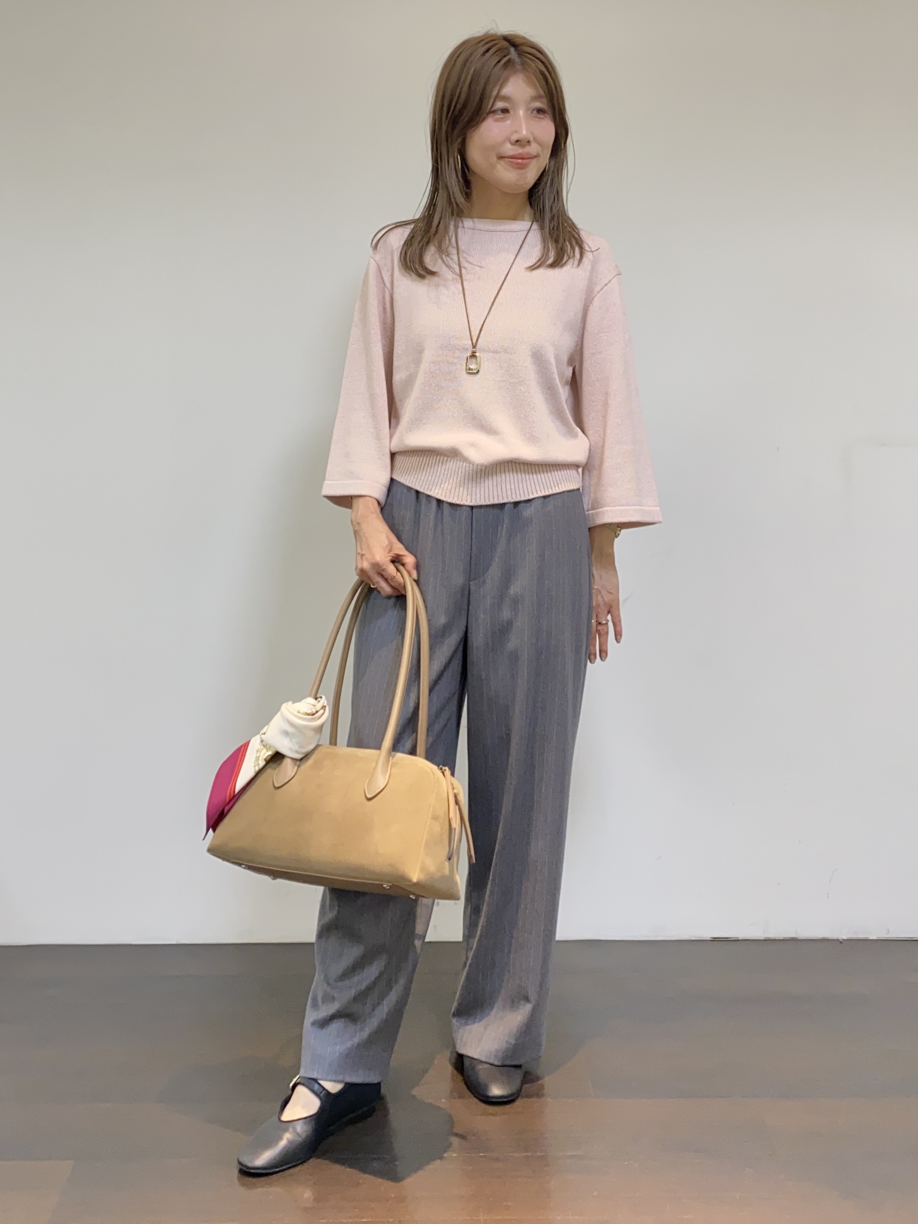 tomoさんの「UNTITLED｜【アンサンブル可/秋羽織り】杢調ジップカーディガン」を使ったコーディネート