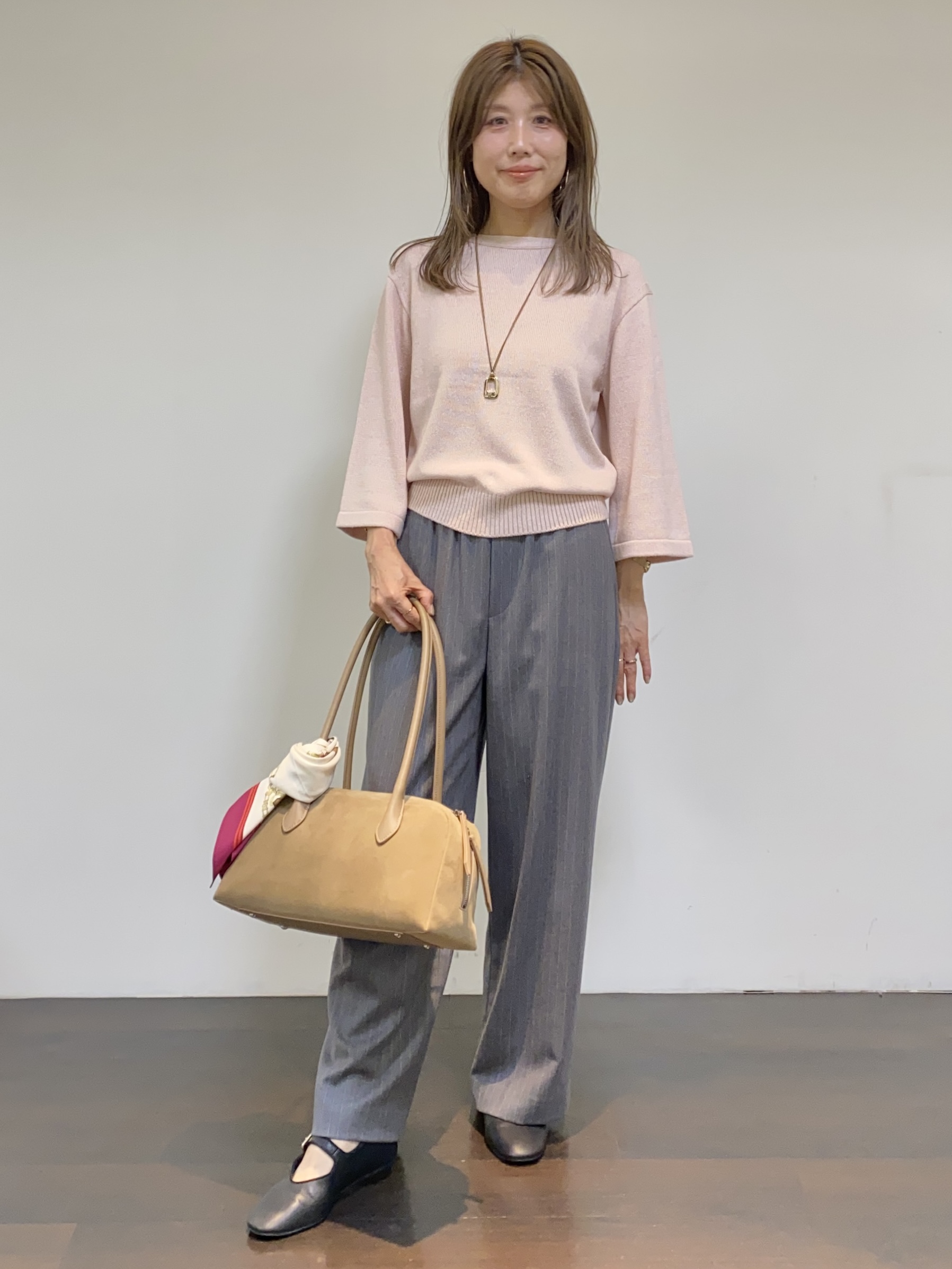tomoさんの「UNTITLED｜【アンサンブル可/秋羽織り】杢調ジップカーディガン」を使ったコーディネート