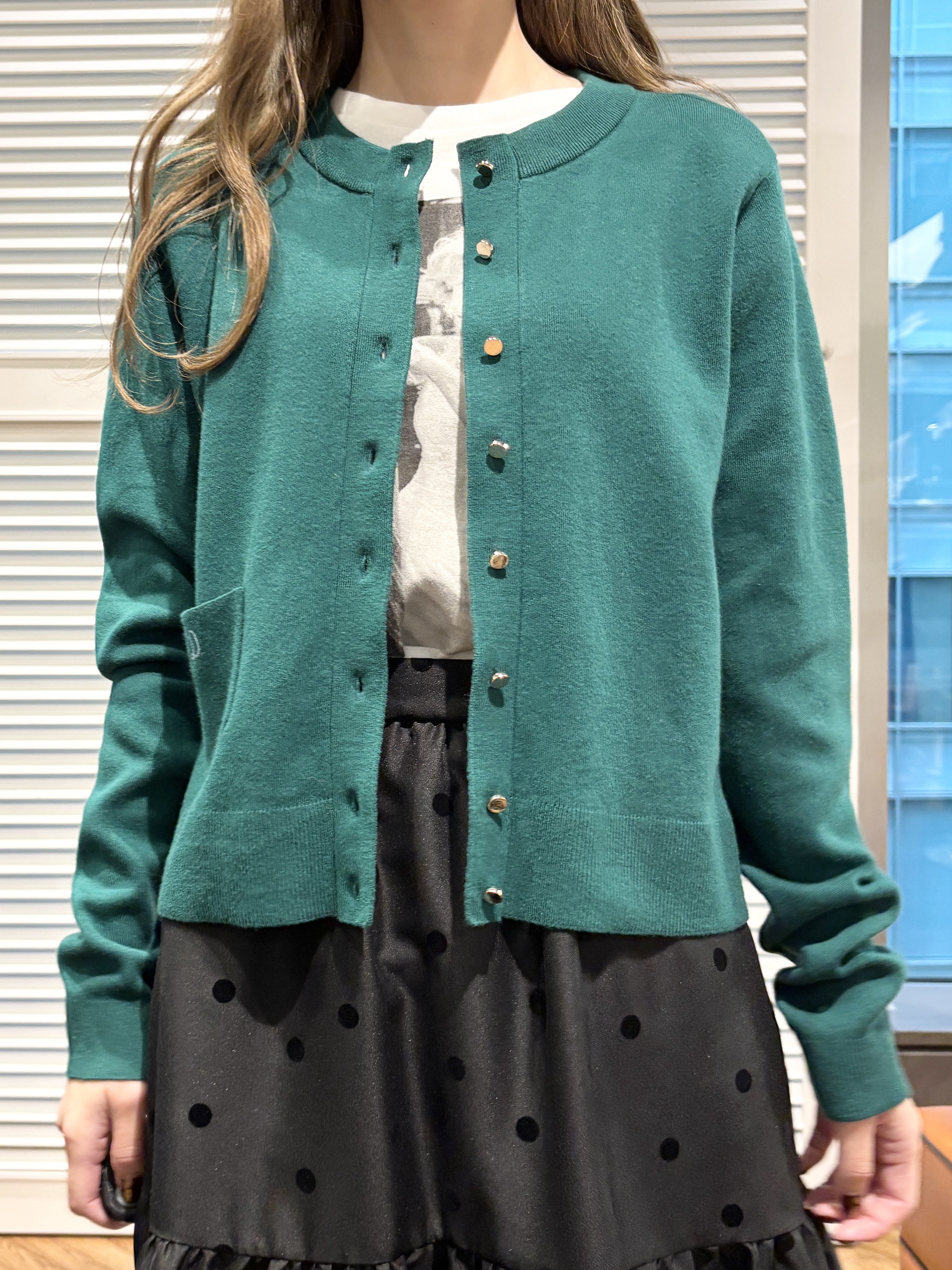 清水夏姫さんの「DRESSTERIOR｜【5色展開/マシンウォッシャブル】コットンカシミヤカーディガン」を使ったコーディネート