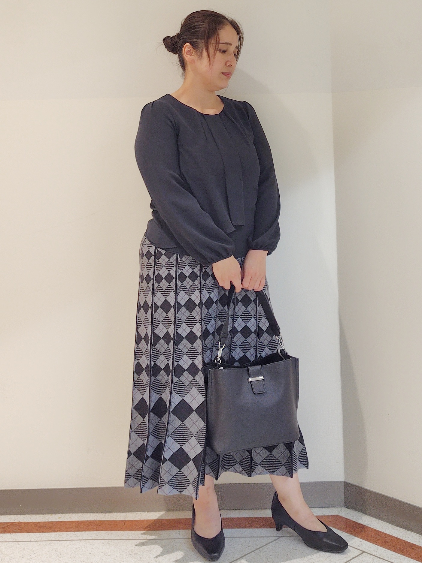 FMさんの「Reflect｜【SS-4Lサイズ／通勤／セレモニー】クルーネック シフォンブラウス」を使ったコーディネート