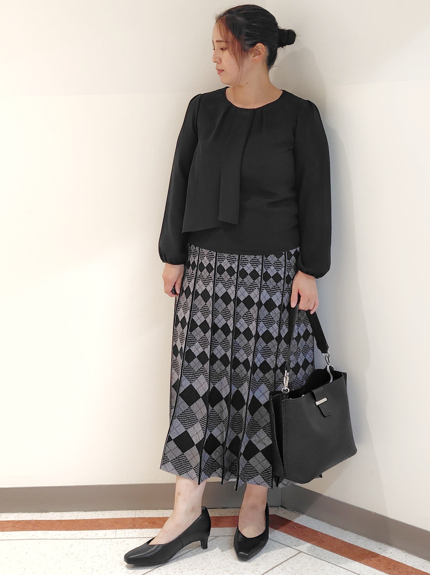 FMさんの「Reflect｜【SS-4Lサイズ／通勤／セレモニー】クルーネック シフォンブラウス」を使ったコーディネート