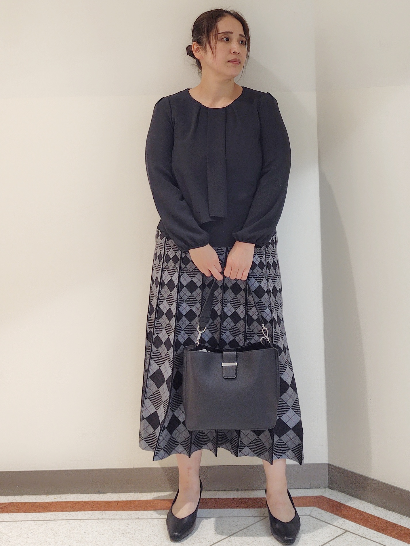 FMさんの「Reflect｜【SS-4Lサイズ／通勤／セレモニー】クルーネック シフォンブラウス」を使ったコーディネート